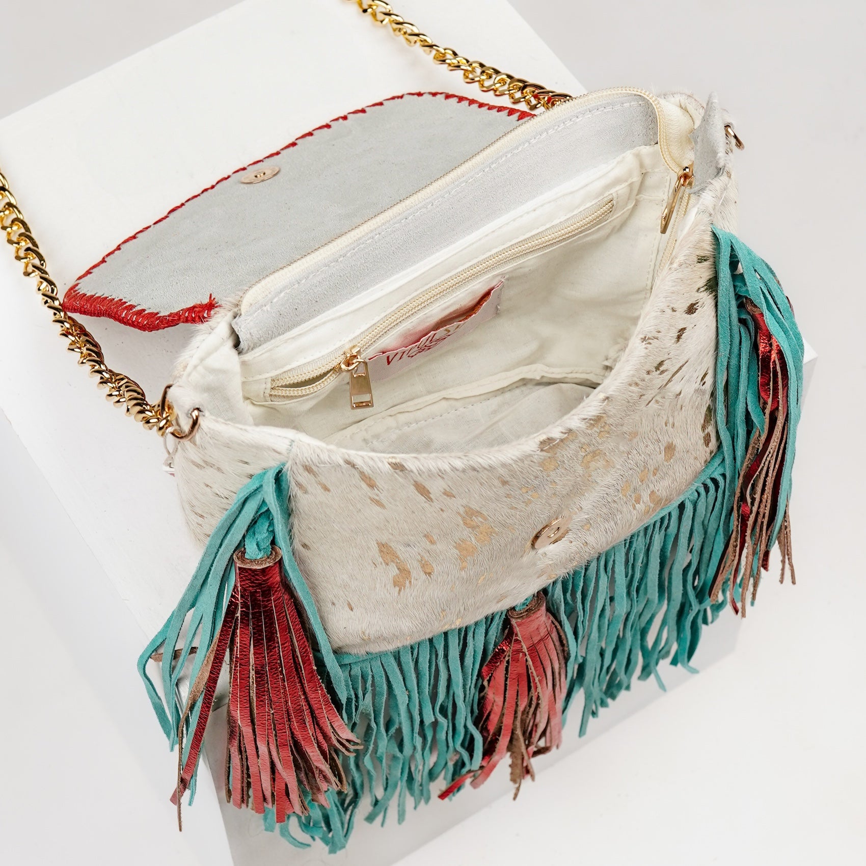 Cream Evil Eye Sling Bag