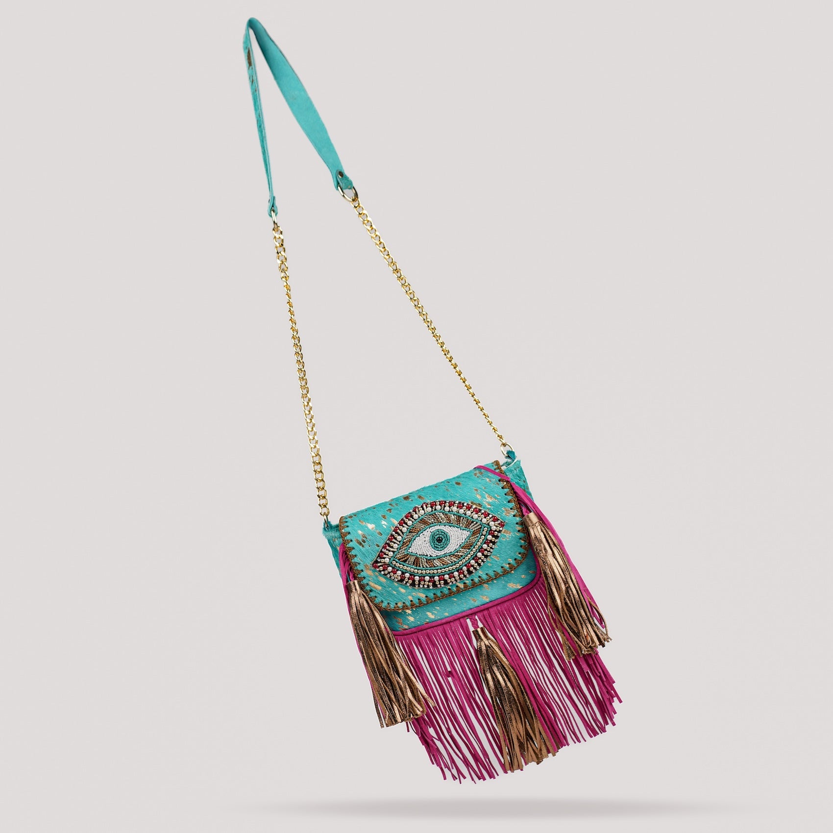 Turquoise Evil Eye Sling Bag