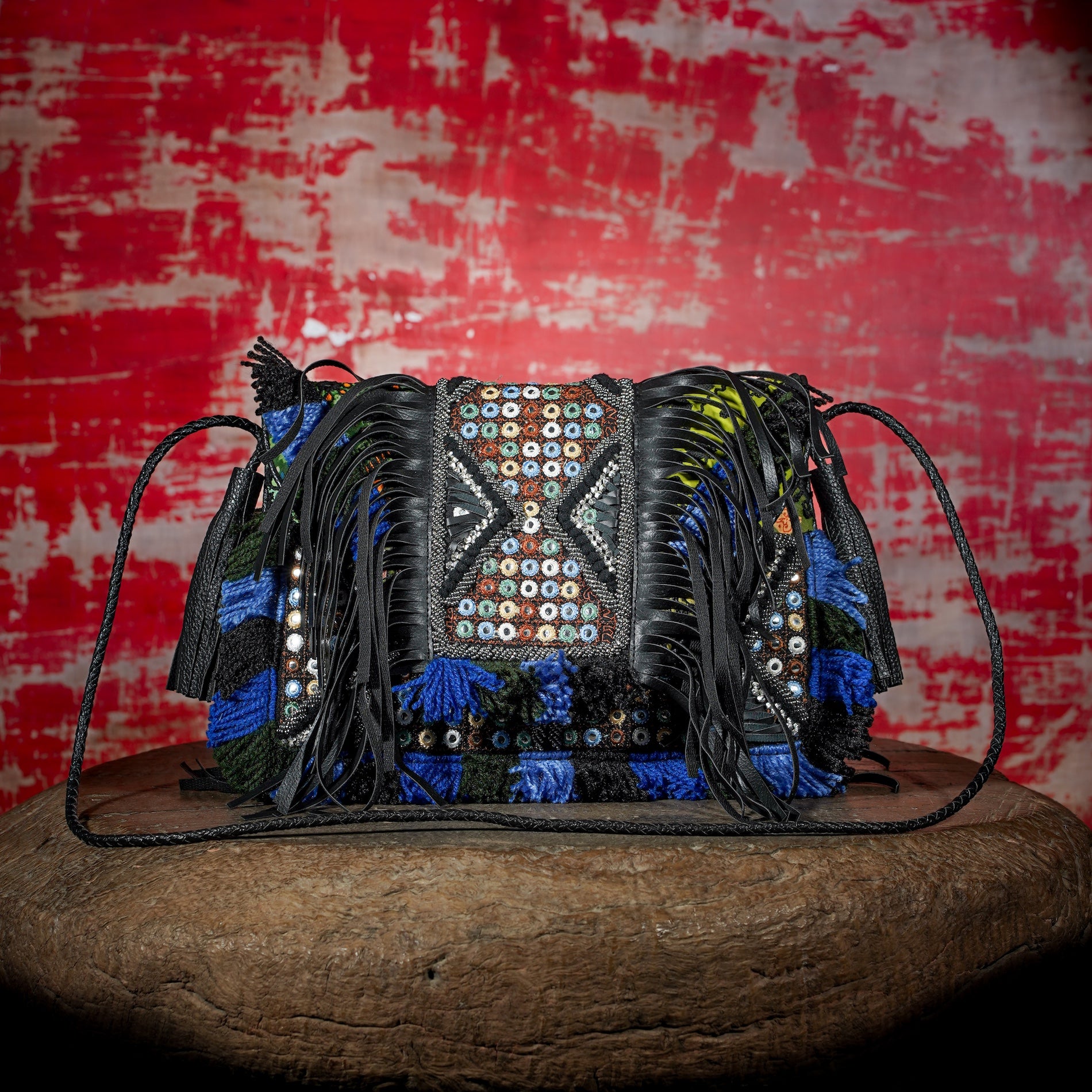 Black Fringe Clutch 006
