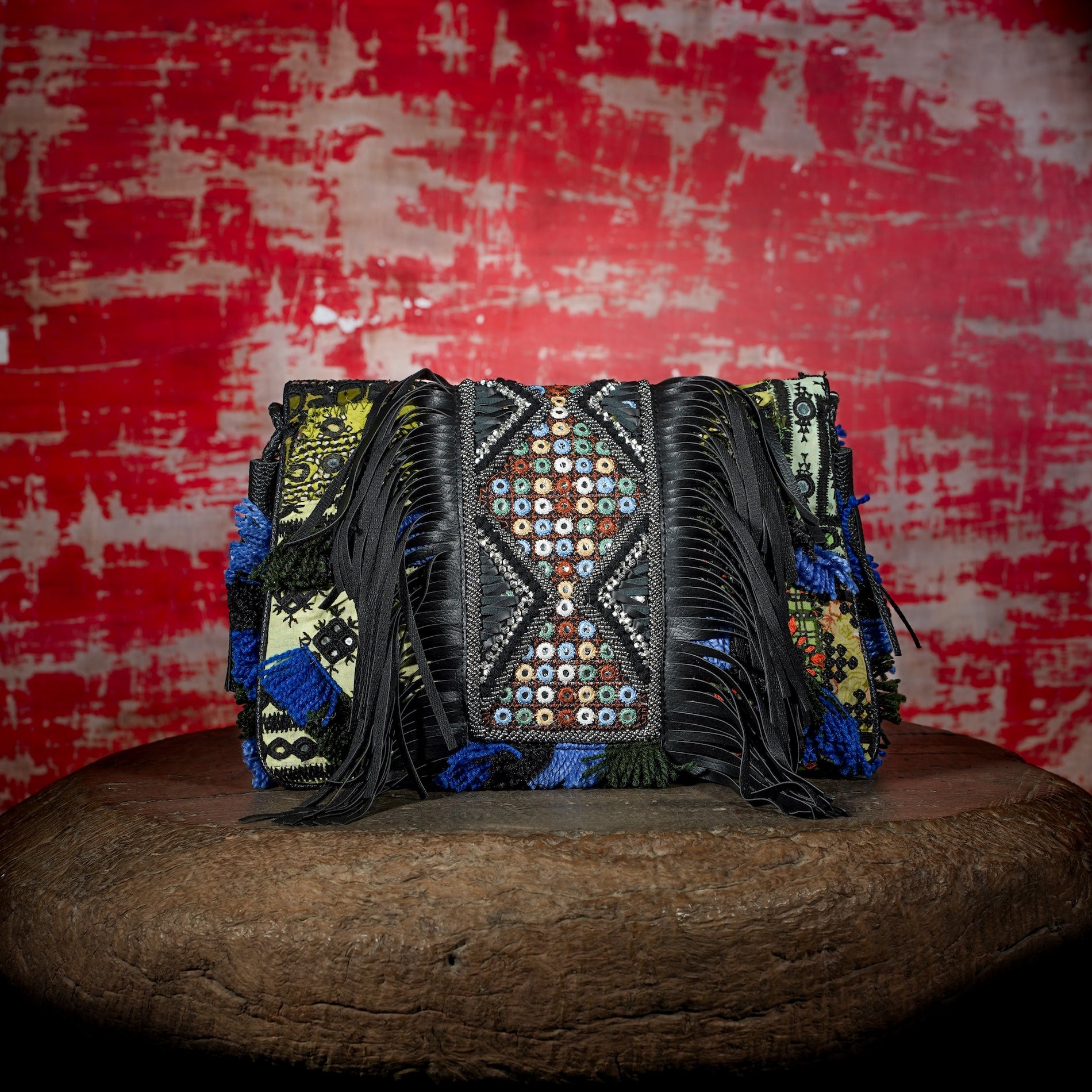 Black Fringe Clutch 007