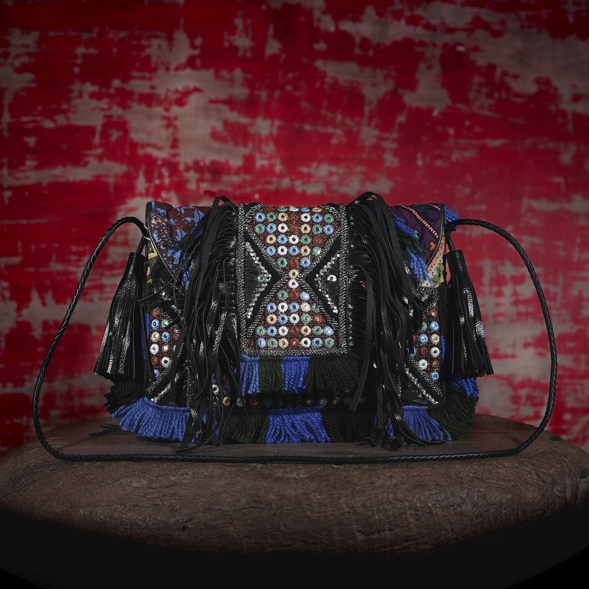 Black Fringe Clutch 014