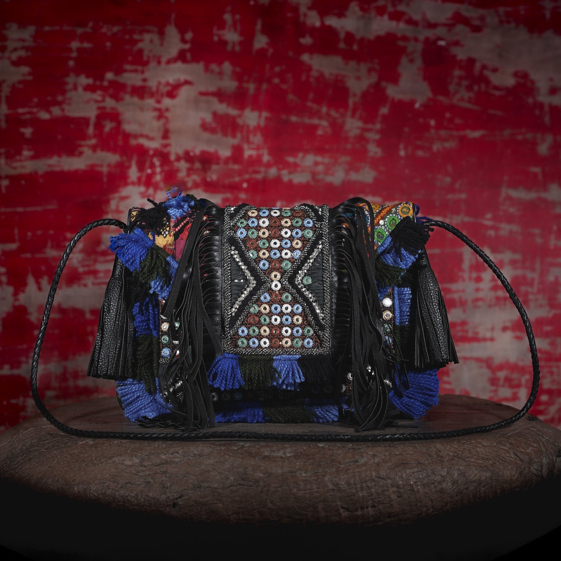 Black Fringe Clutch 015