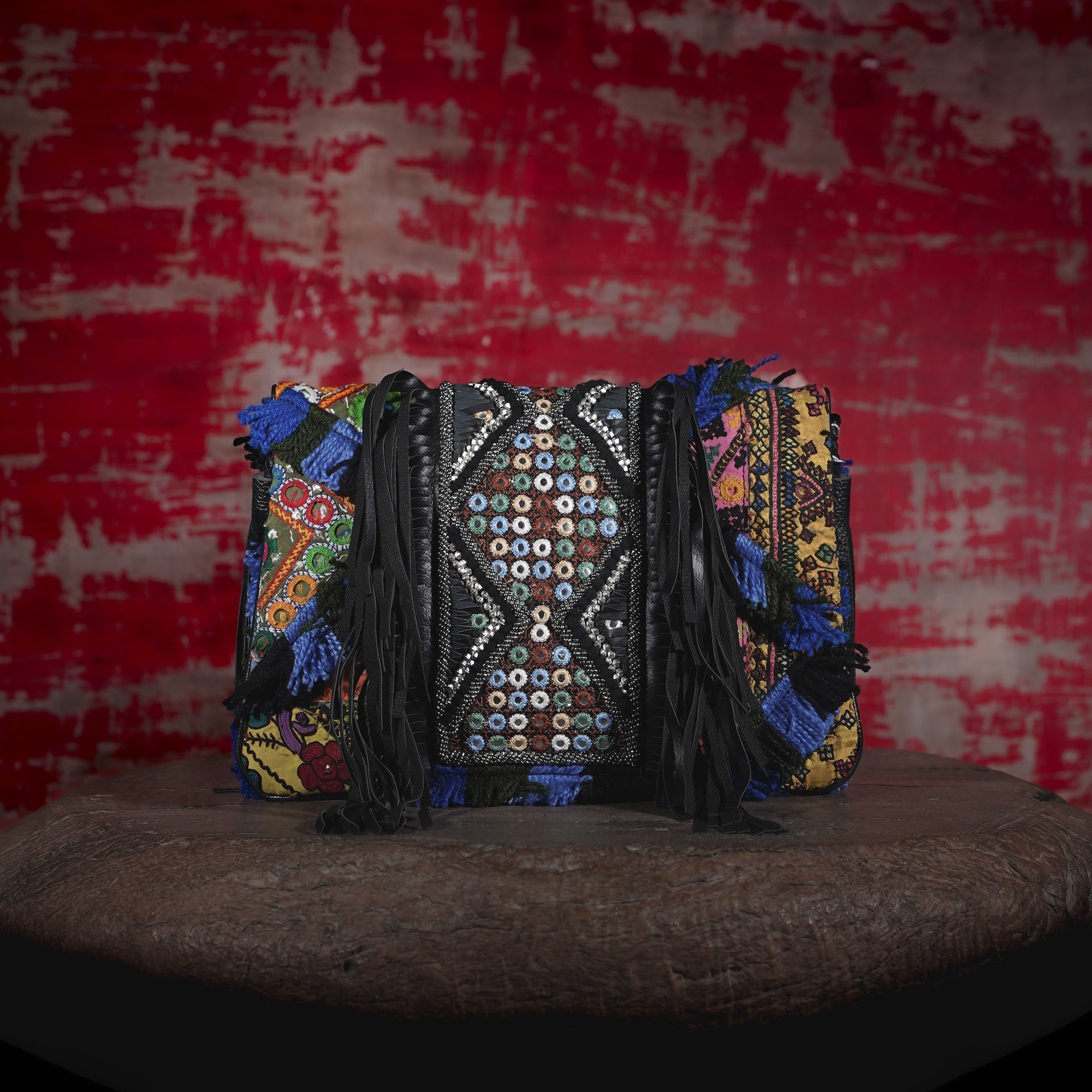 Black Fringe Clutch 015