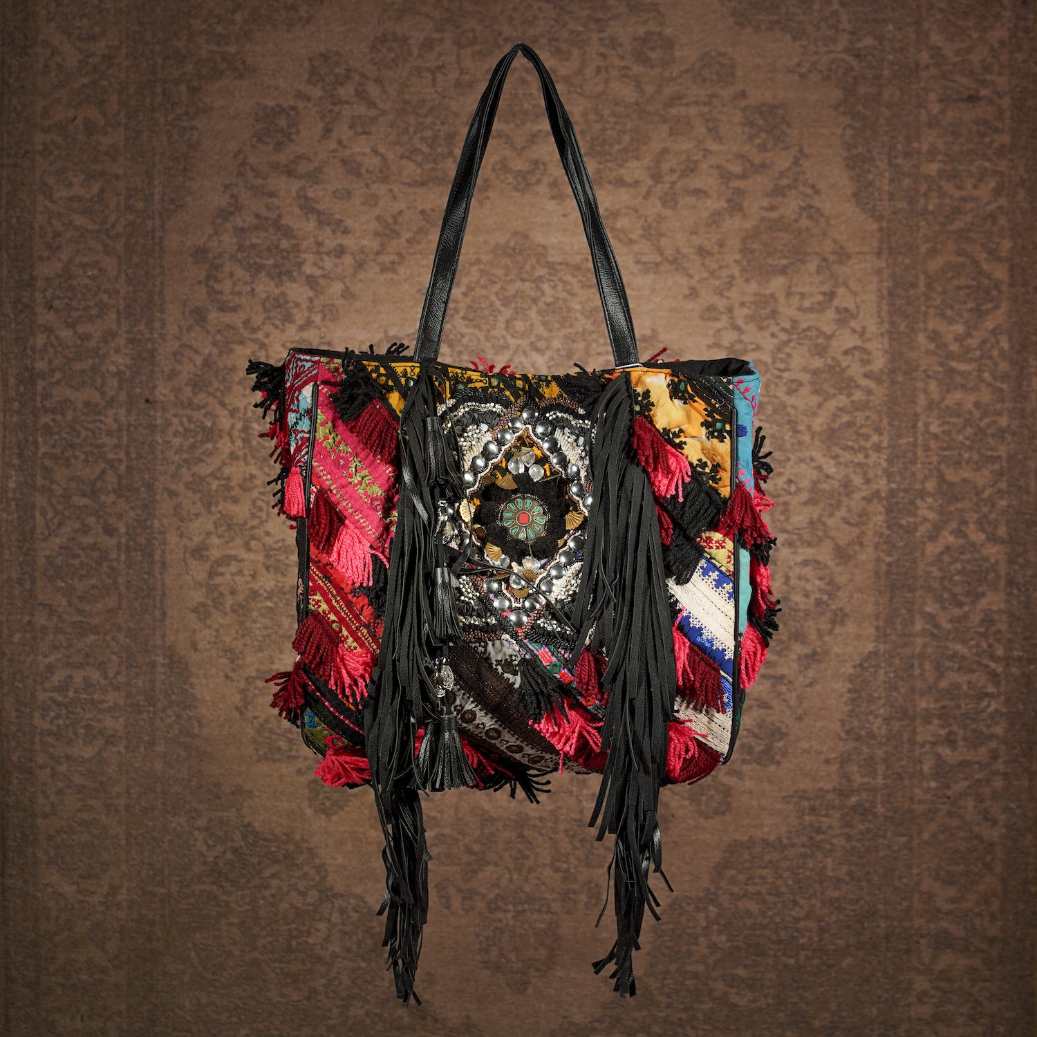 Black Fringe Tote 001
