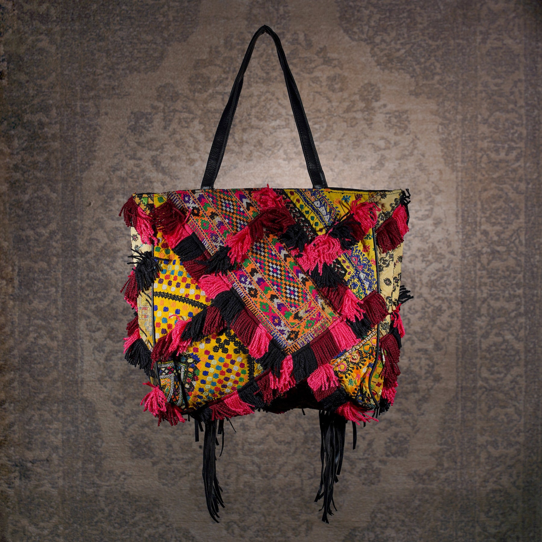 Black Fringe Tote 006