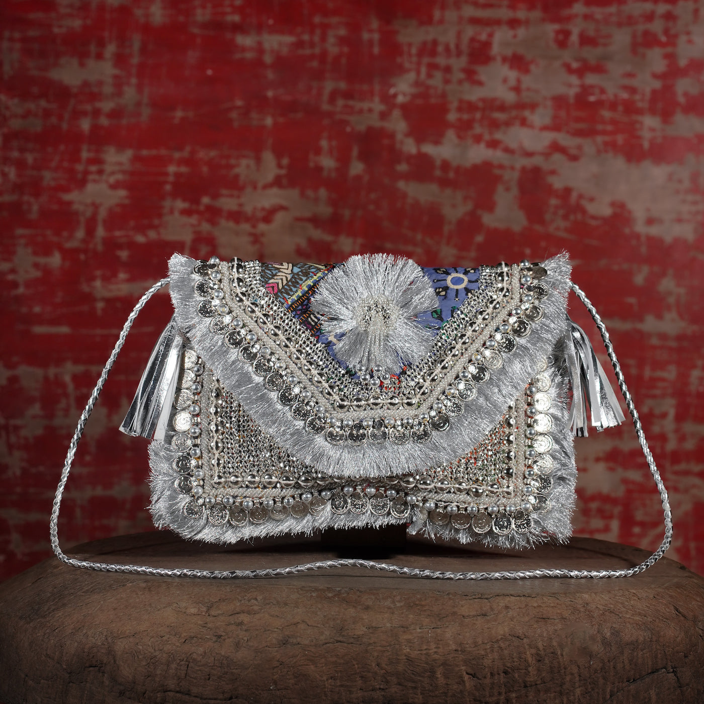 Silver Festive Clutch 005
