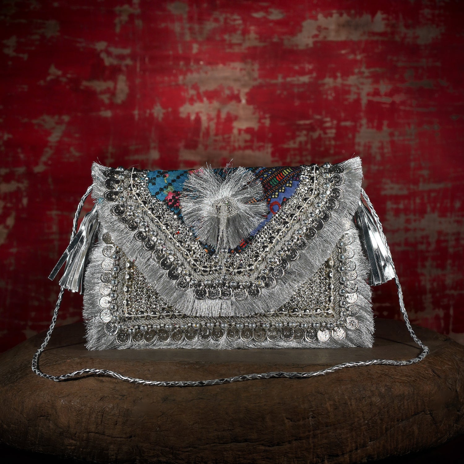 Silver Festive Clutch 007