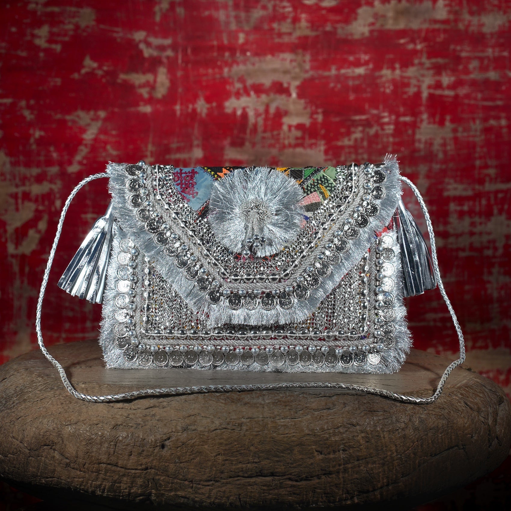 Silver Festive Clutch 013
