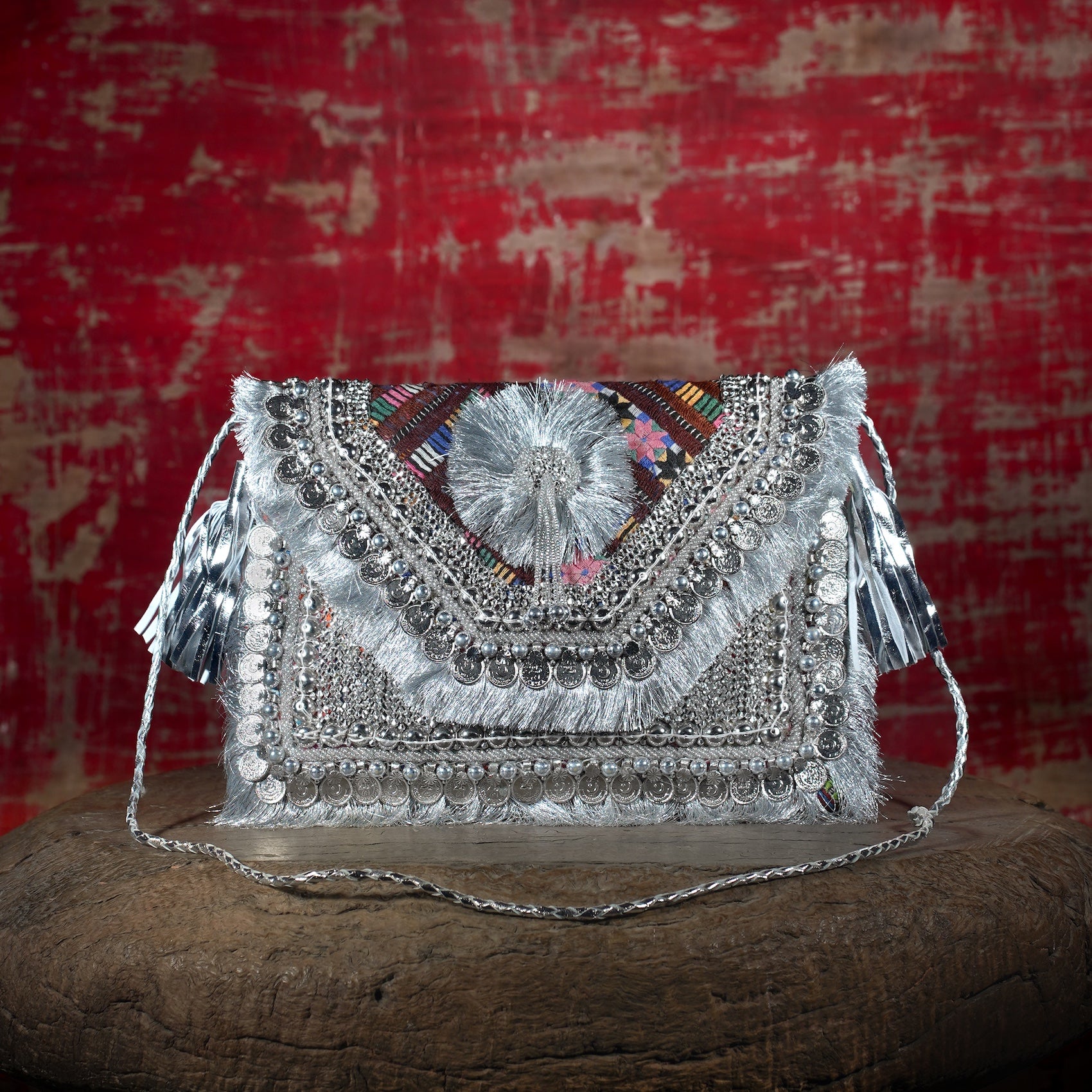 Silver Festive Clutch 014
