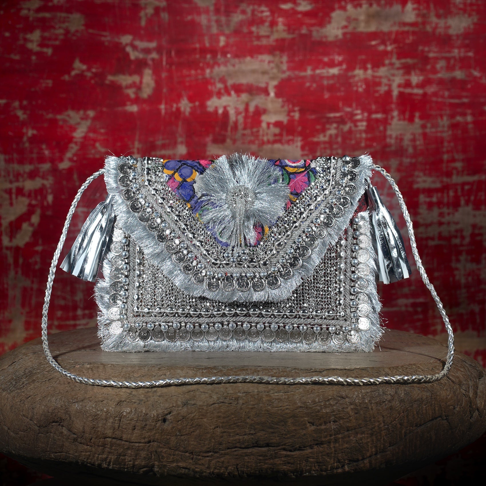 Silver Festive Clutch 016