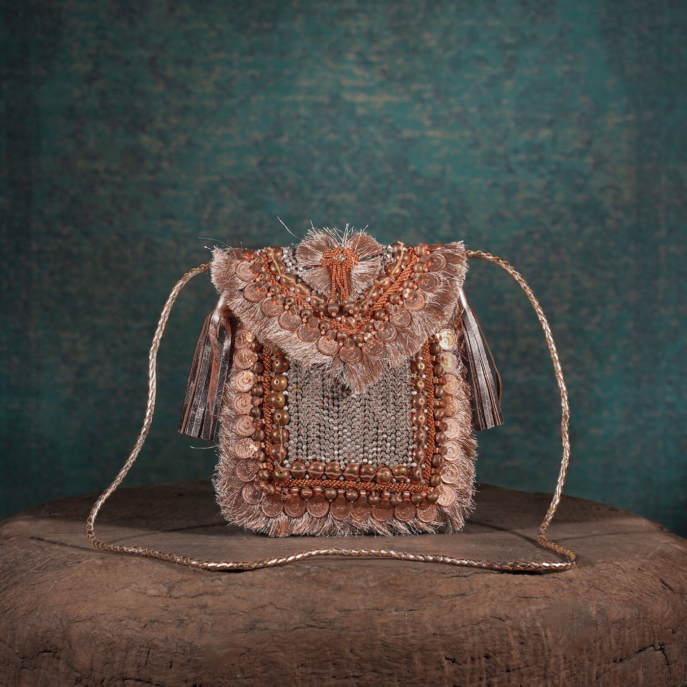 Rose Gold Festive Minion Clutch 005