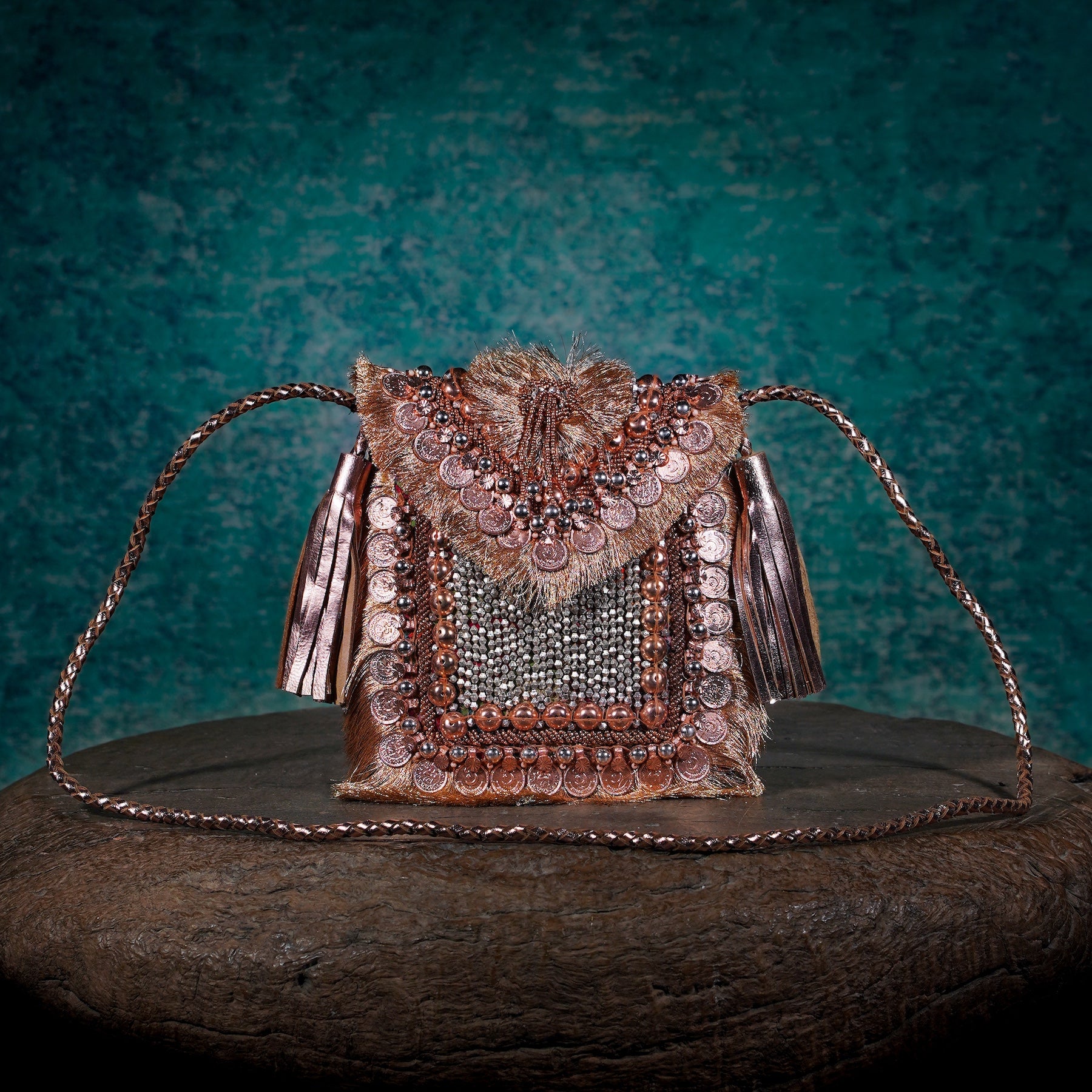 Rose Gold Festive Minion Clutch 013