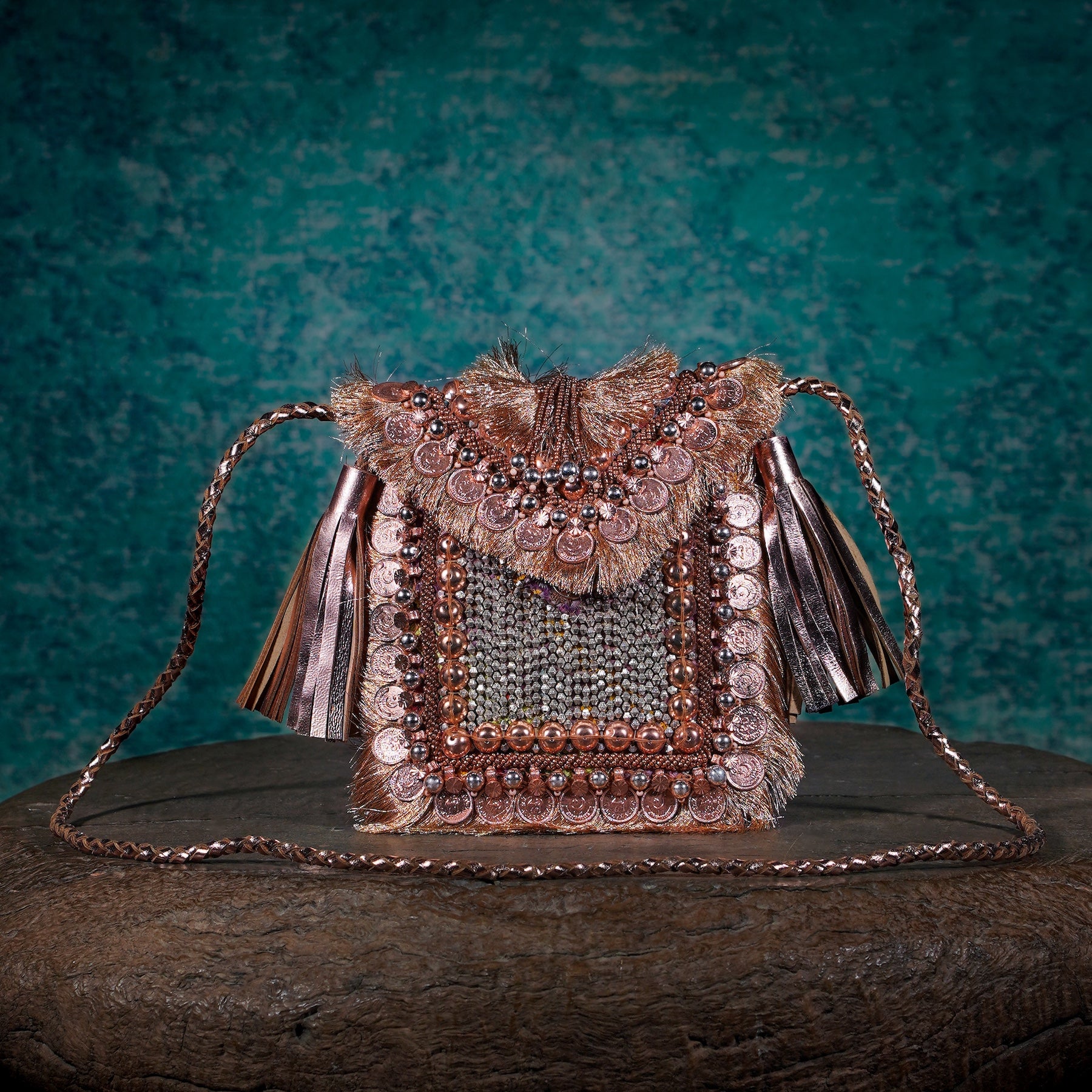 Rose Gold Festive Minion Clutch 015