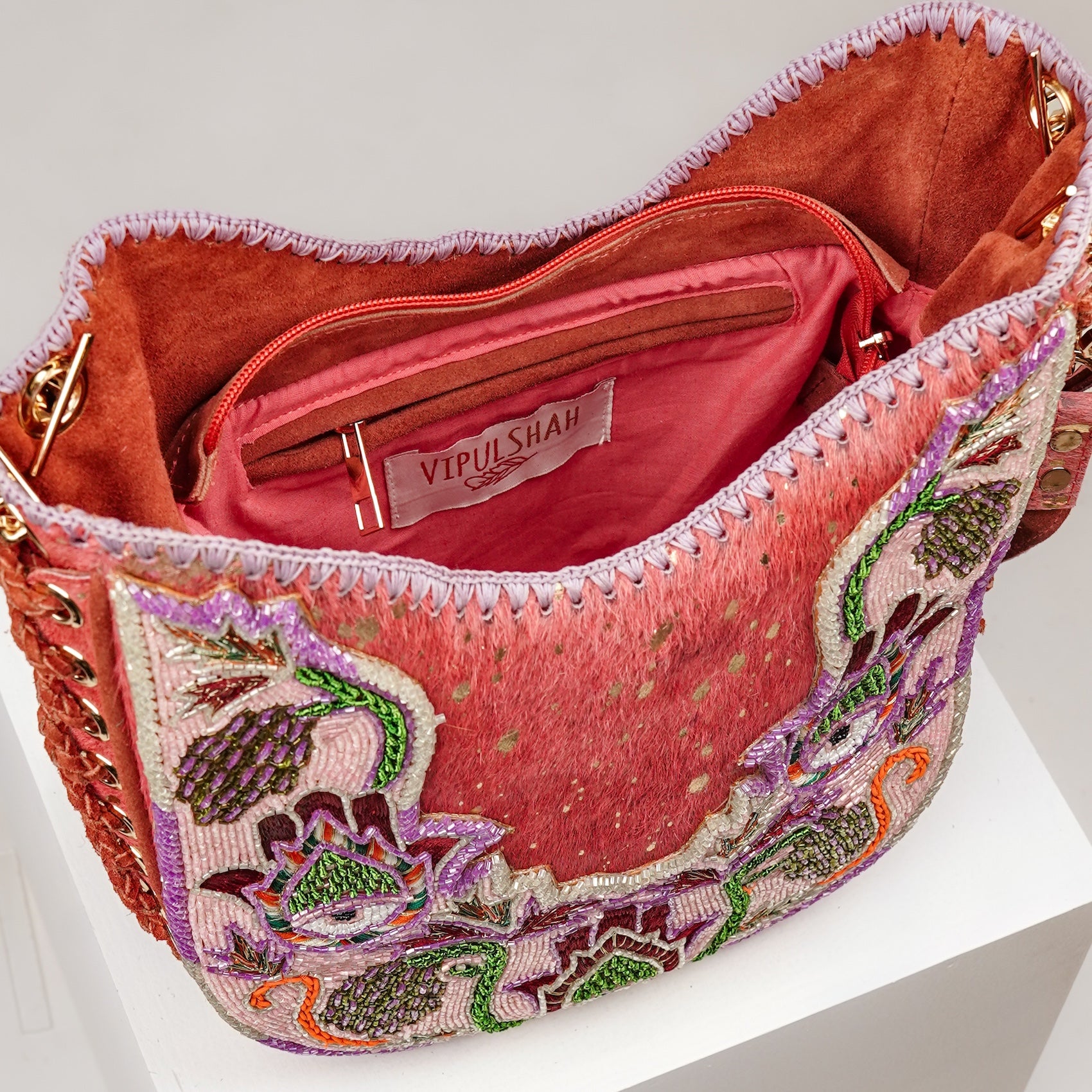 Peach Hornbill Shoulder Bag