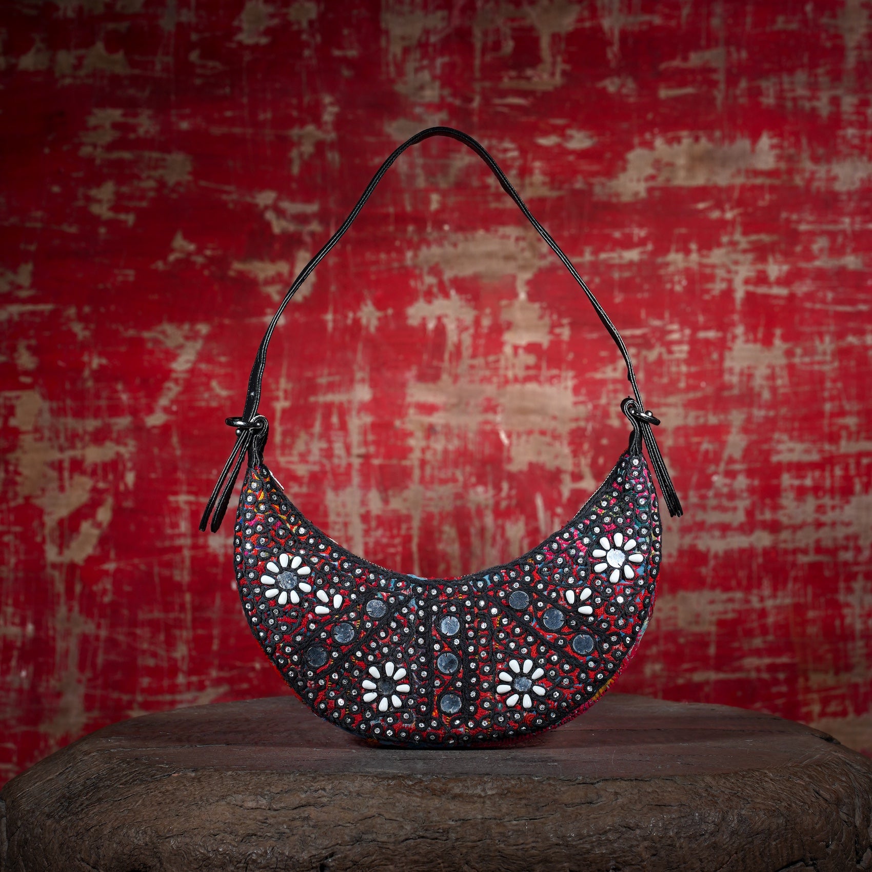 Black Hichki Crescent Bag 010