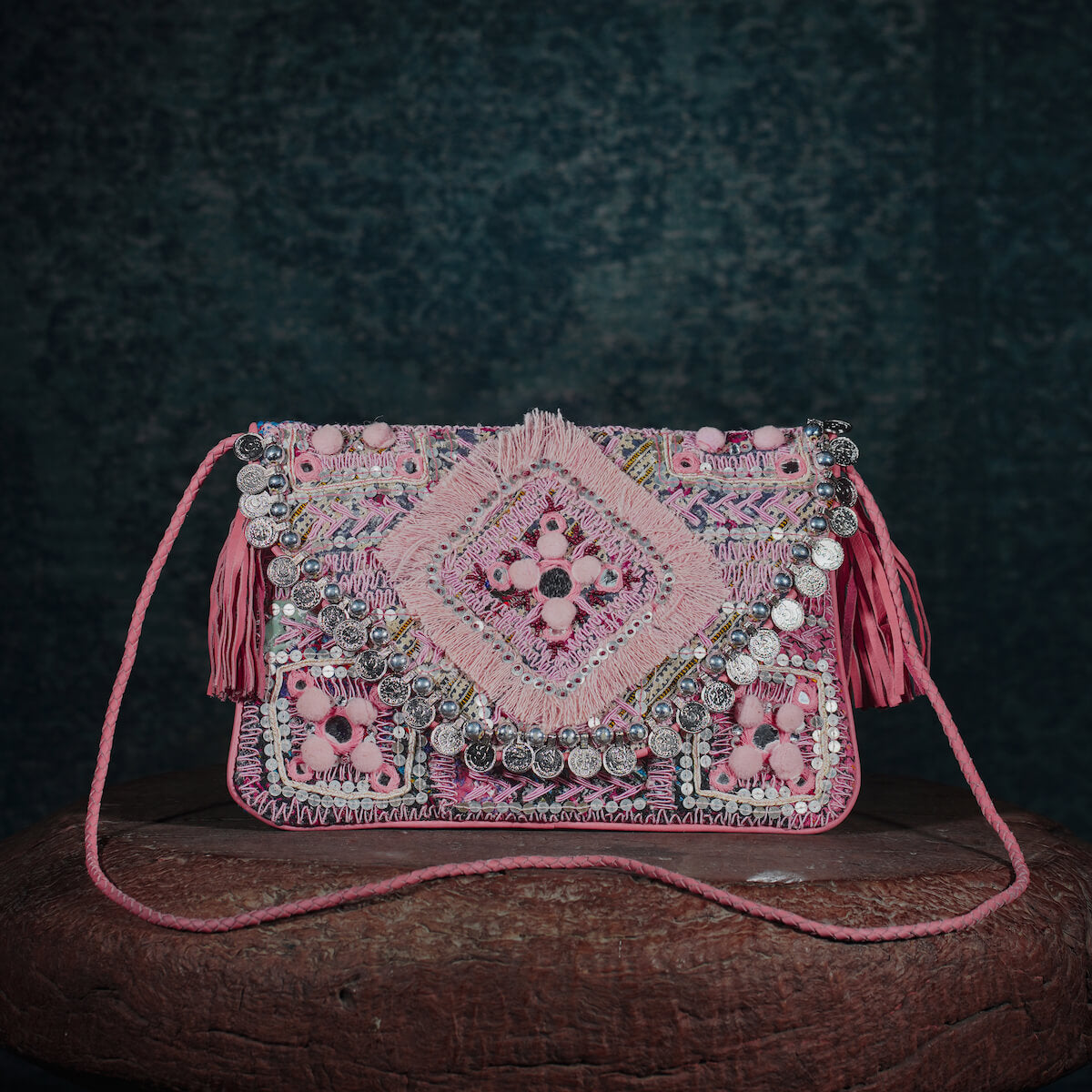 Pink Kalbelia Clutch 002