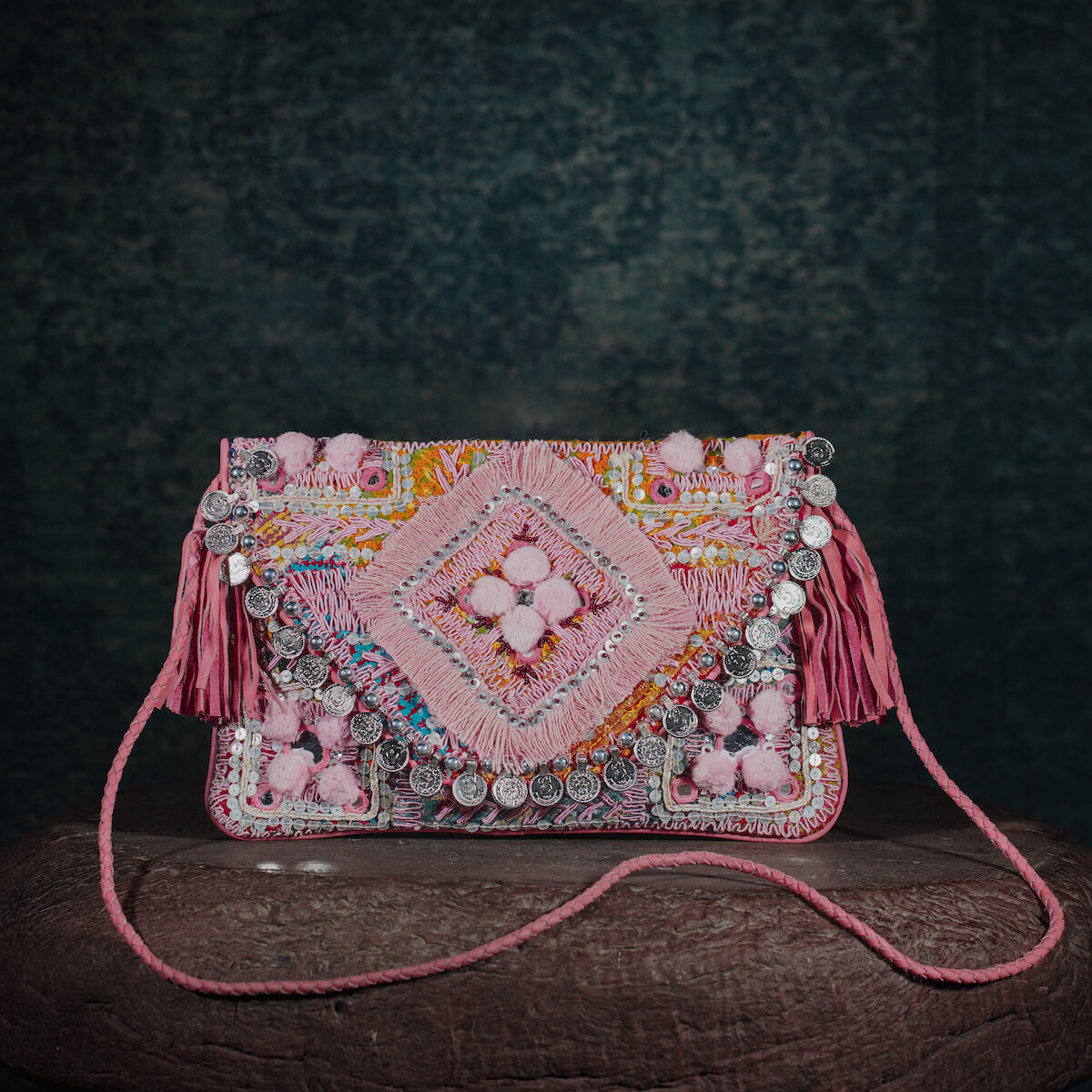 Pink Kalbelia Clutch 003
