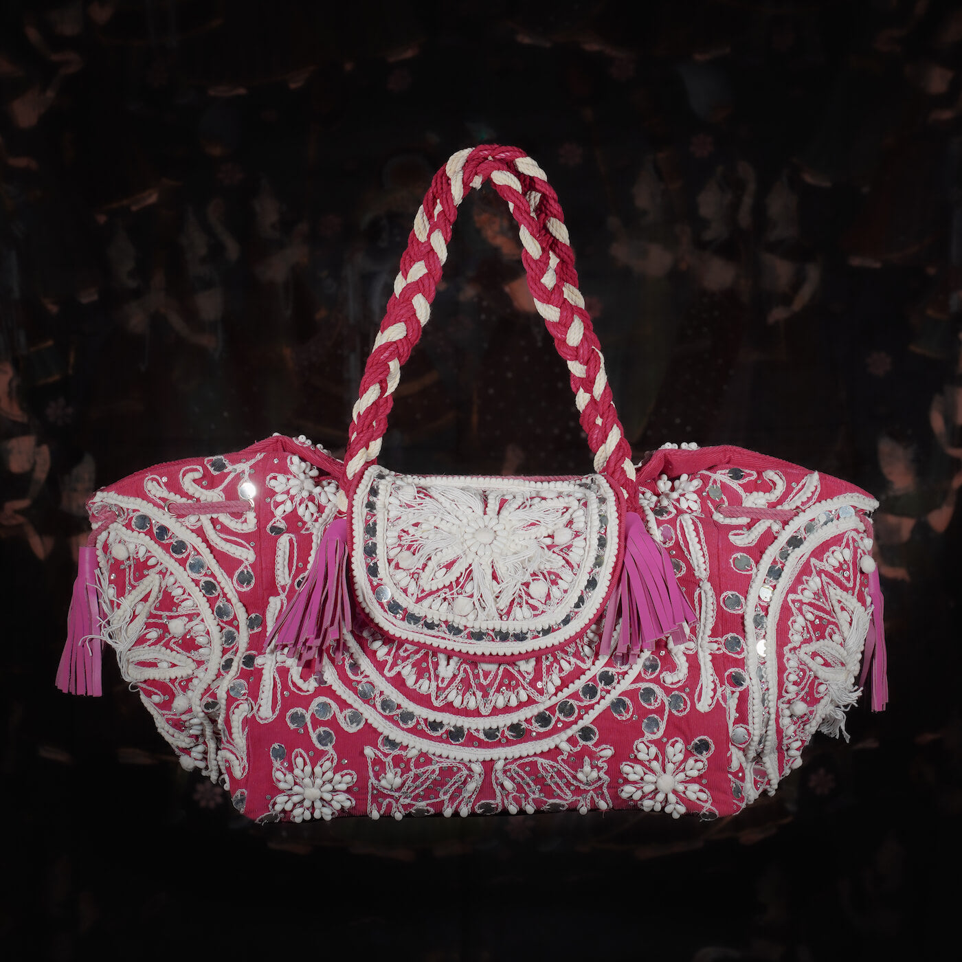 Kori Corduroy Tote - Fuchsia