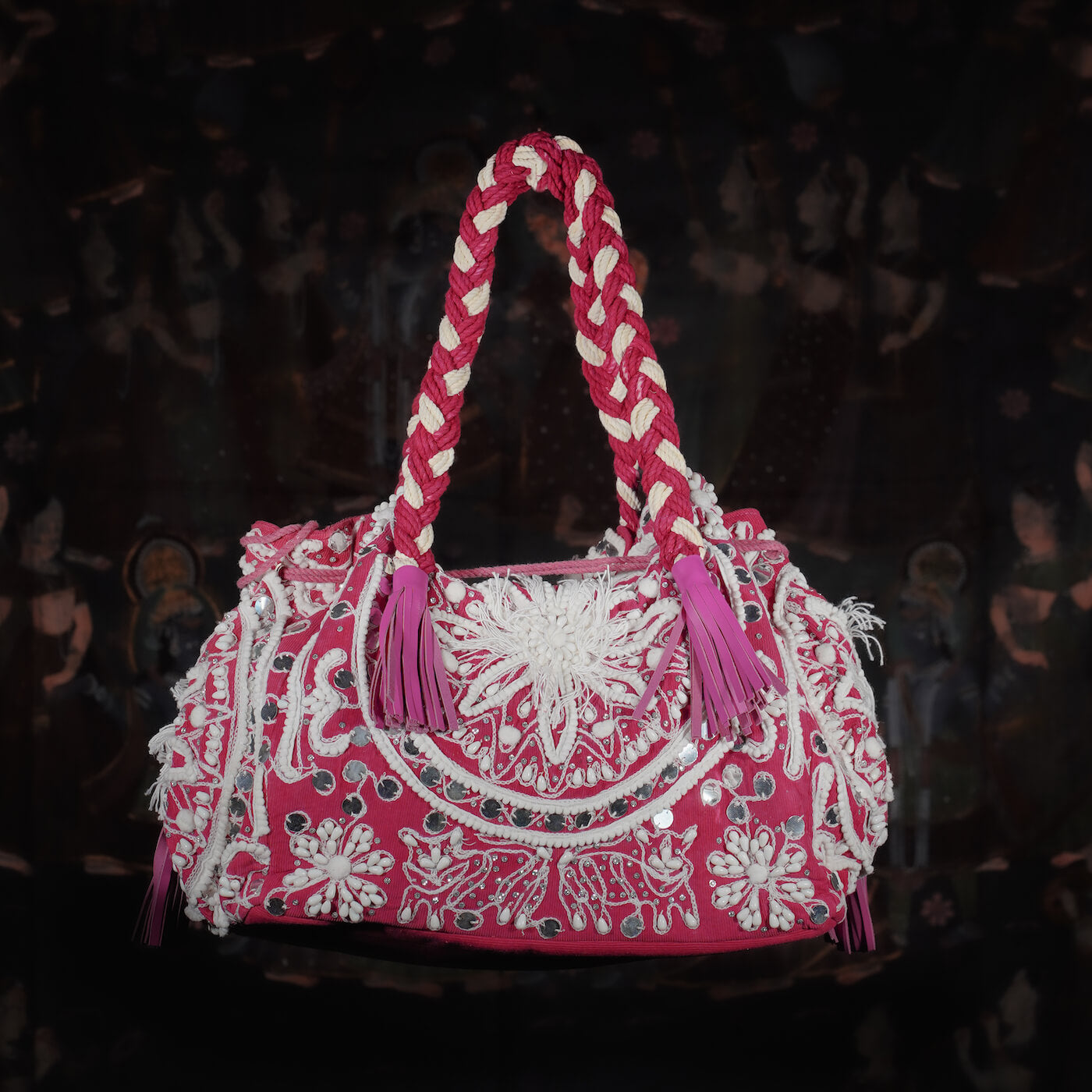 Kori Corduroy Tote - Fuchsia