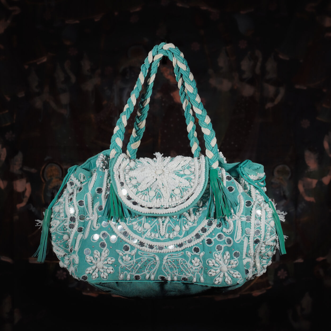 Kori Corduroy Tote - Turquoise