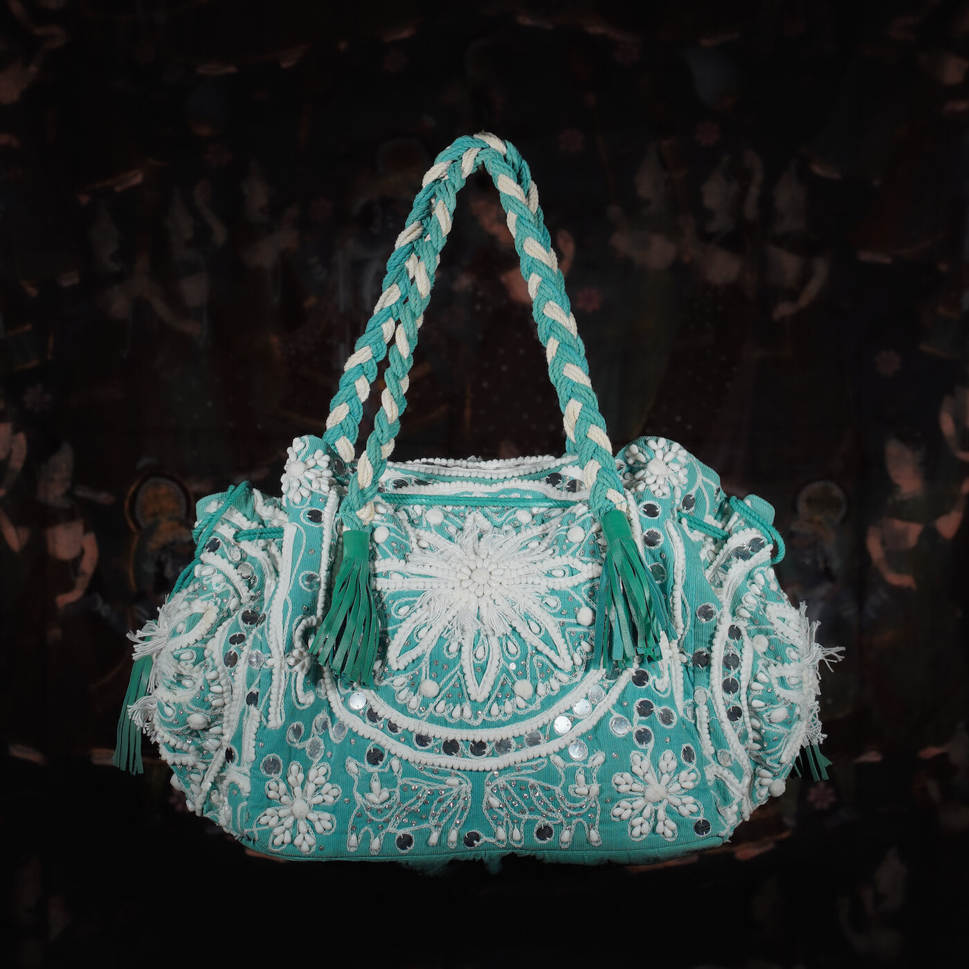 Kori Corduroy Tote - Turquoise