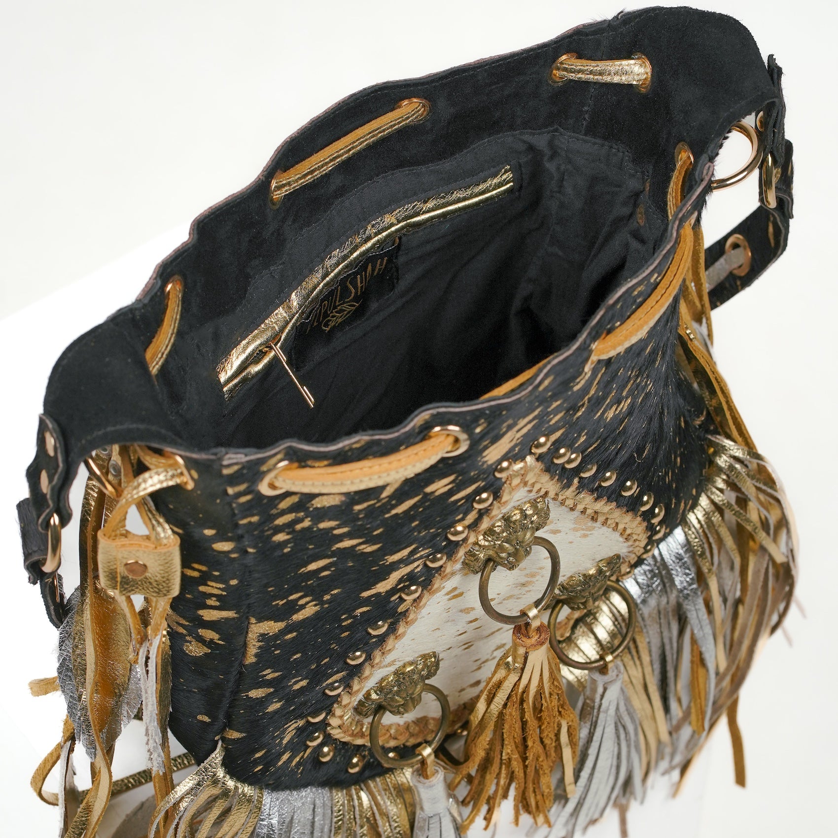 Black Lion Bucket Bag