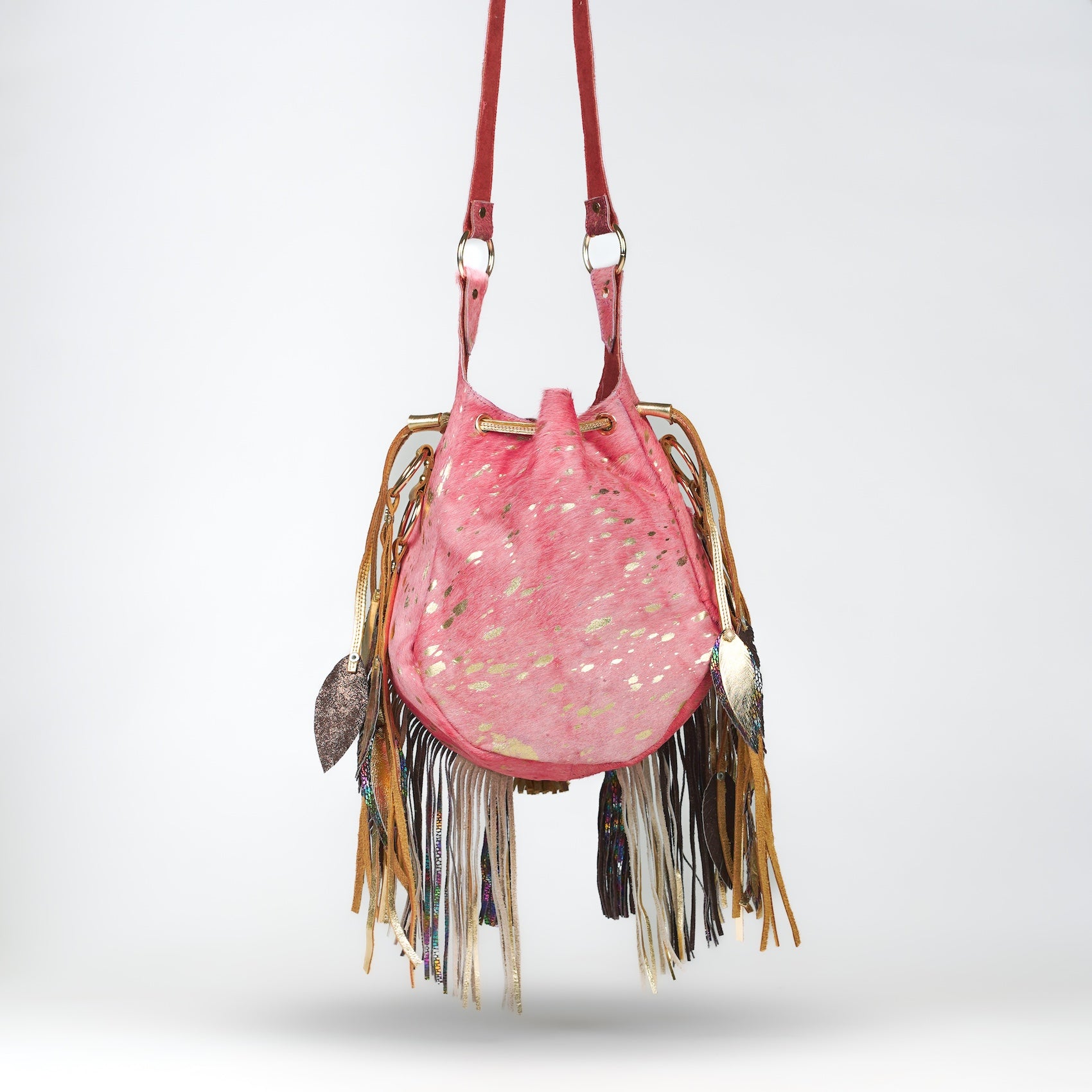Peach Lion Bucket Bag