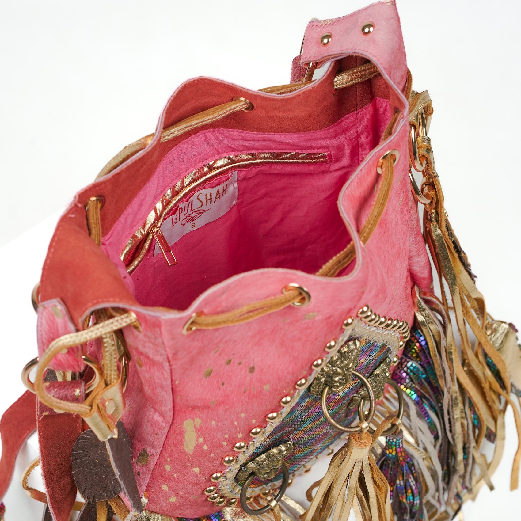Peach Lion Bucket Bag