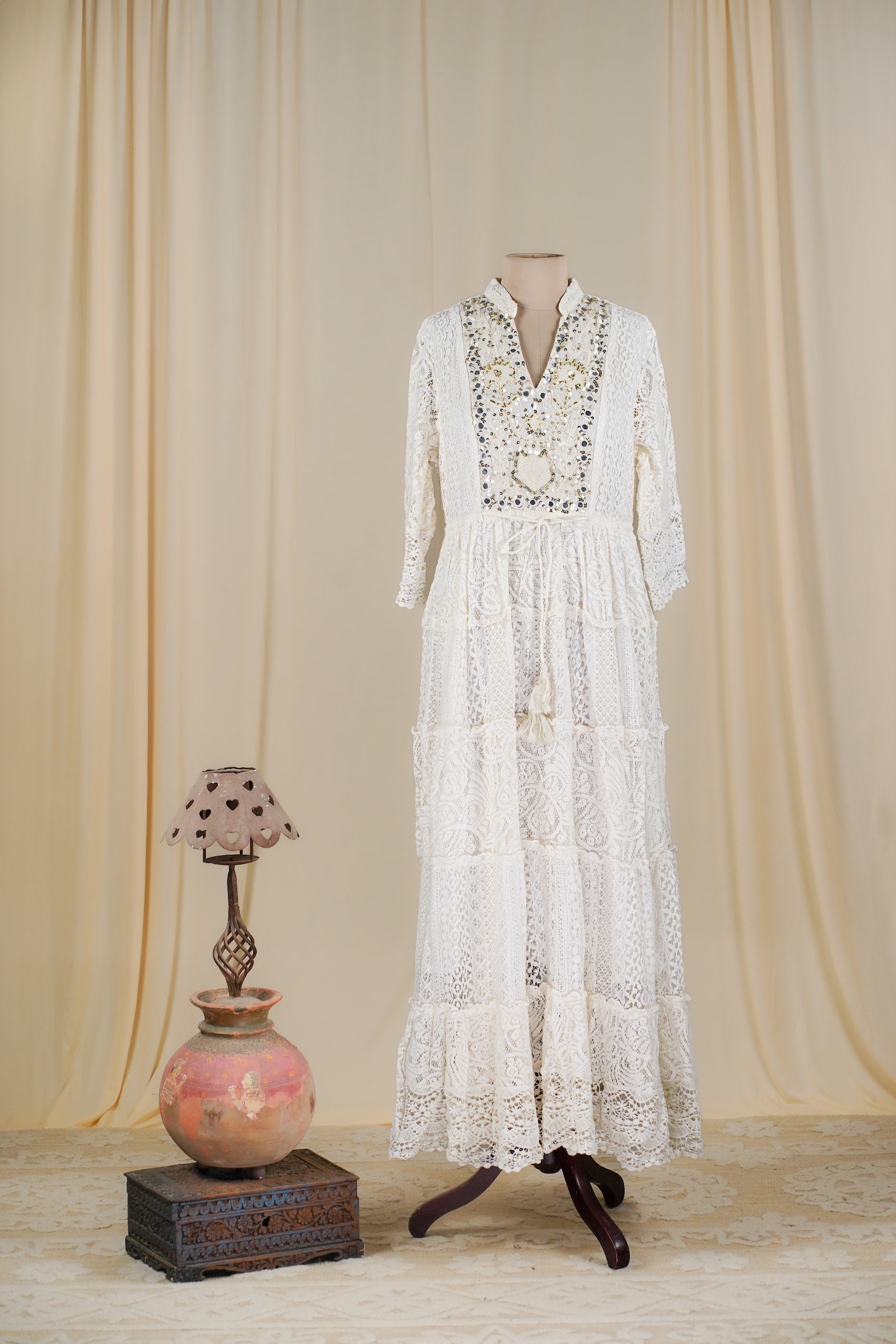 Lyza V-Neck Long Dress