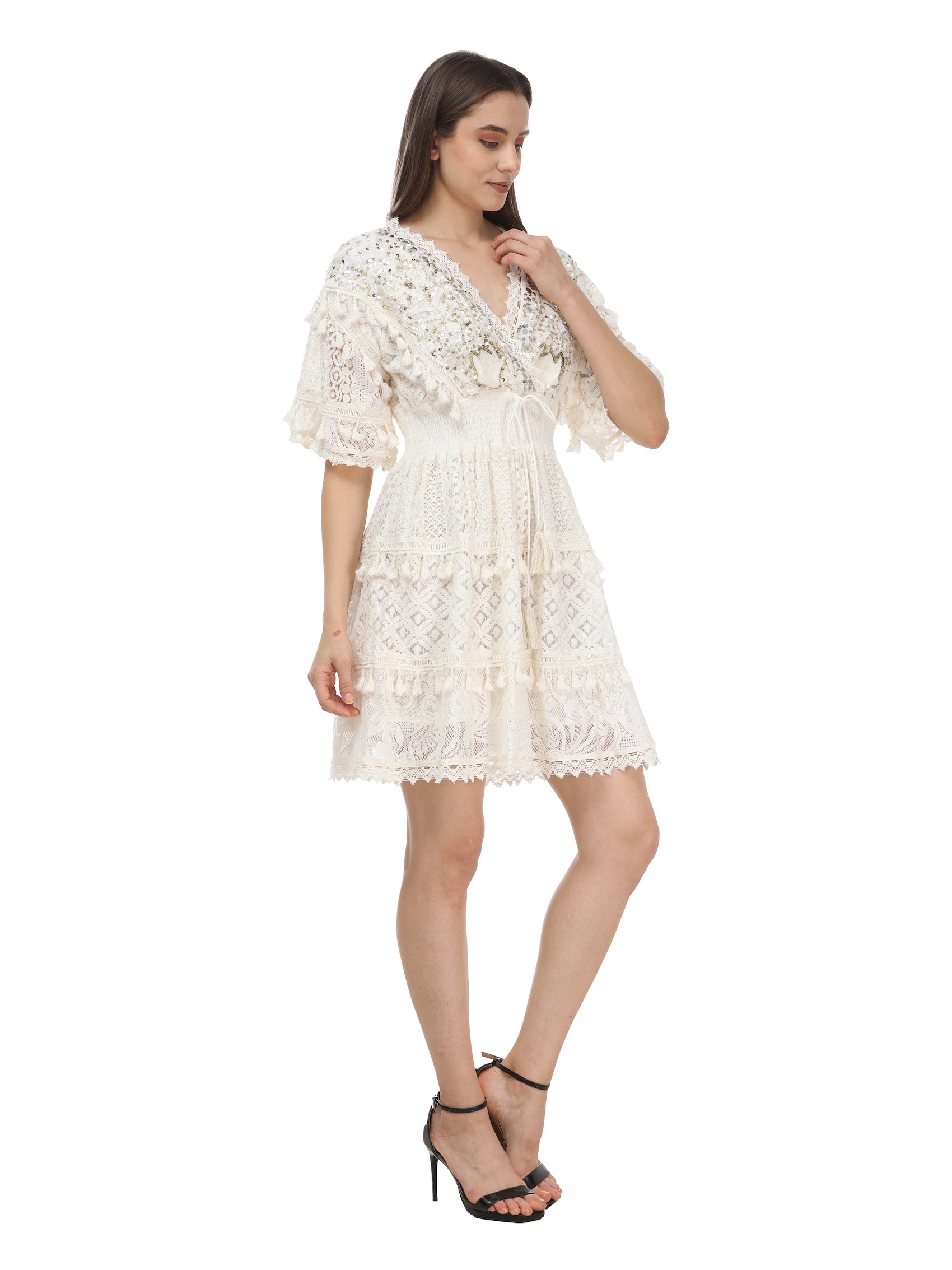 Lyza V-Neck Short Dress