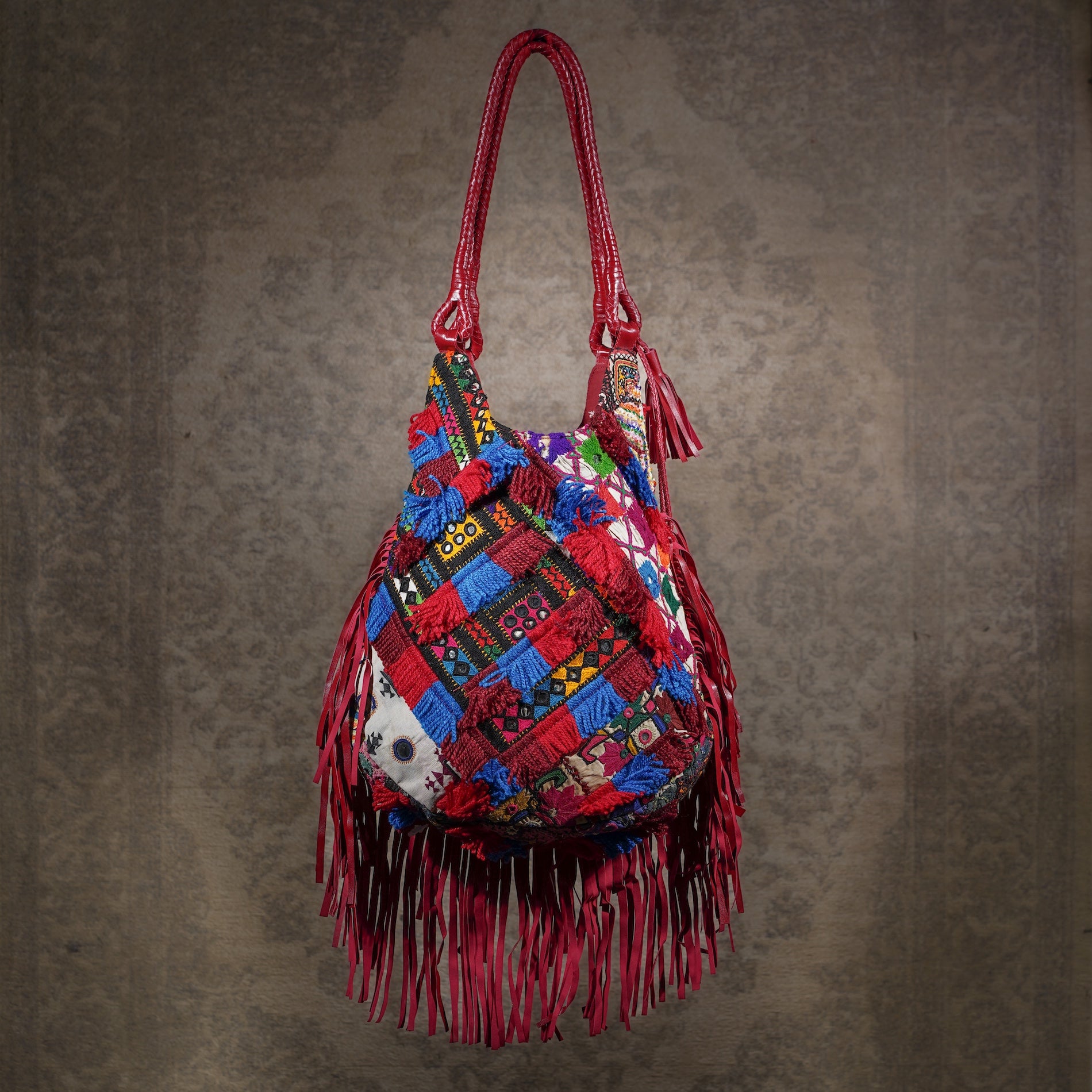 Burgundy Machli Tote 012