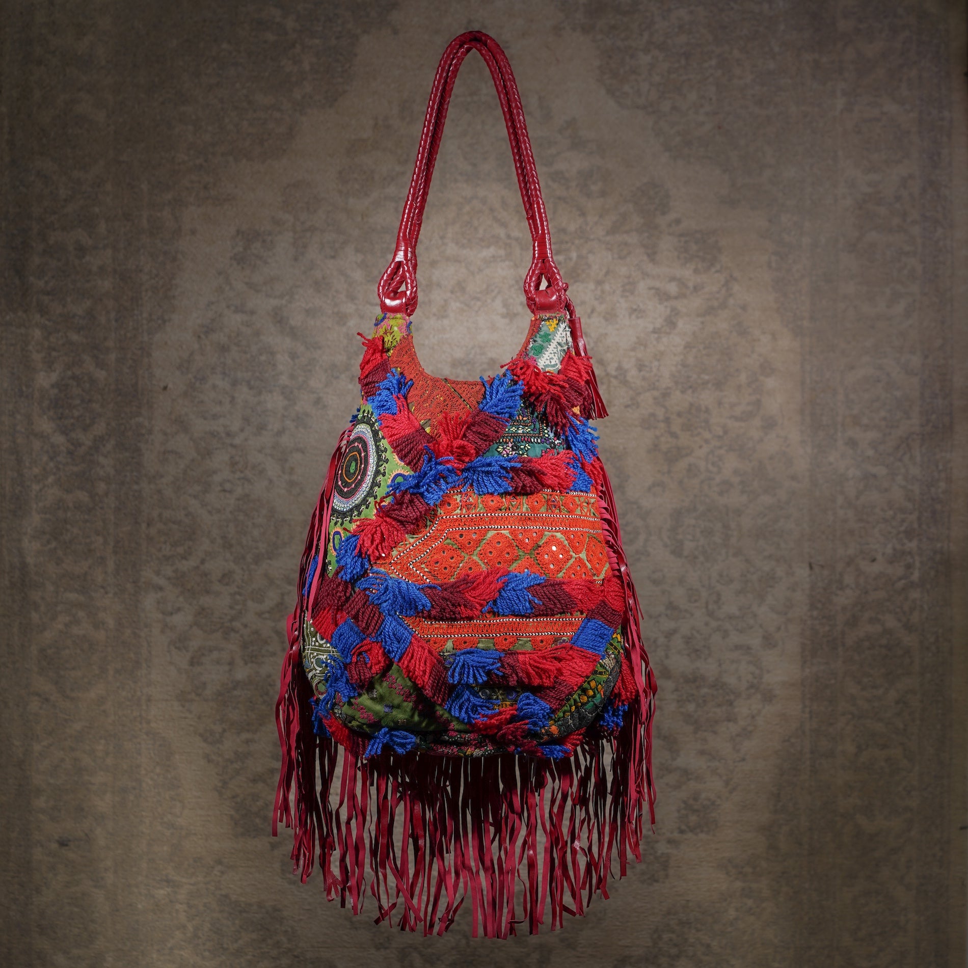 Burgundy Machli Tote 013
