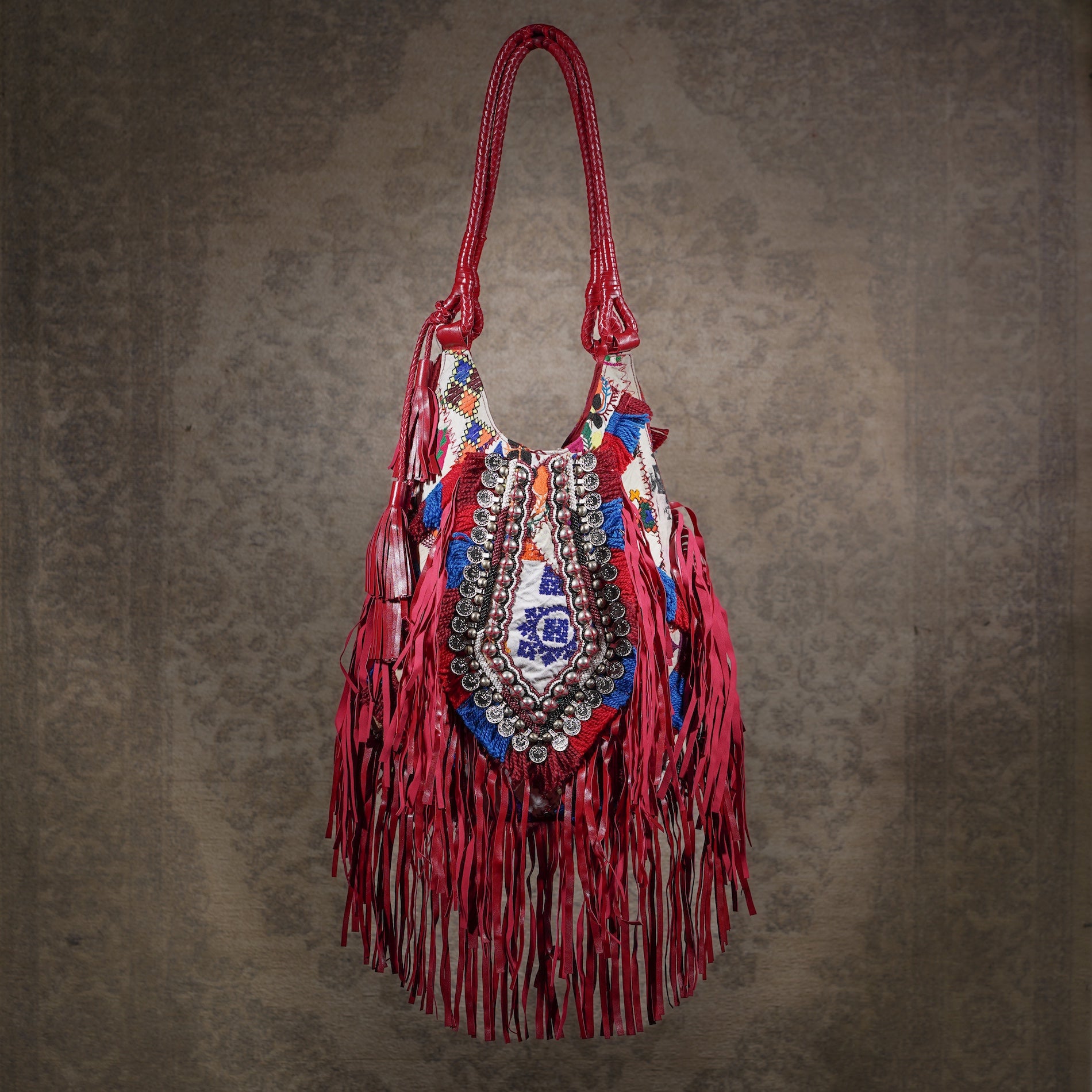 Burgundy Machli Tote 014