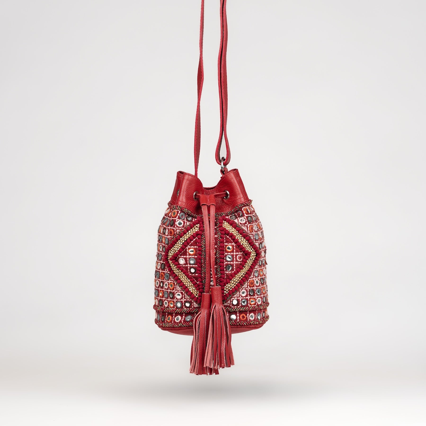 Mogra Bucket Bag - Burgundy