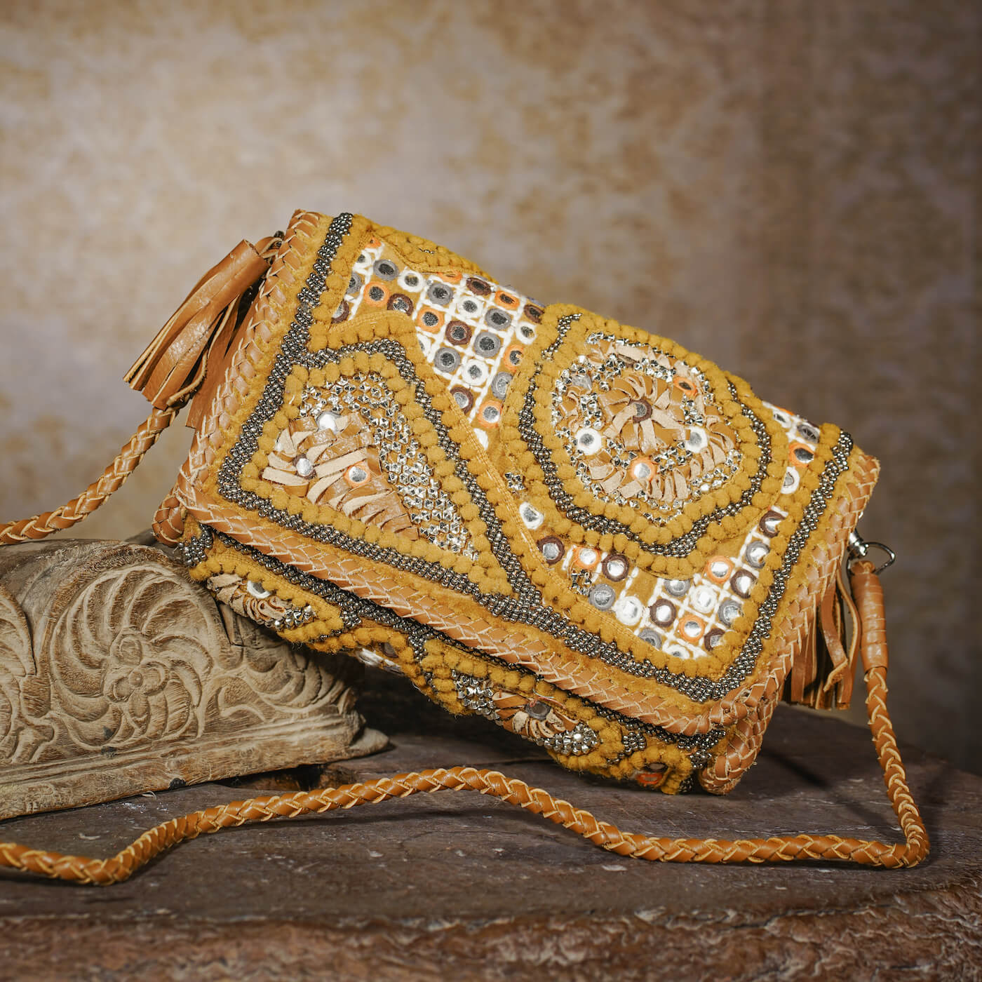 Mogra Wallet - Camel