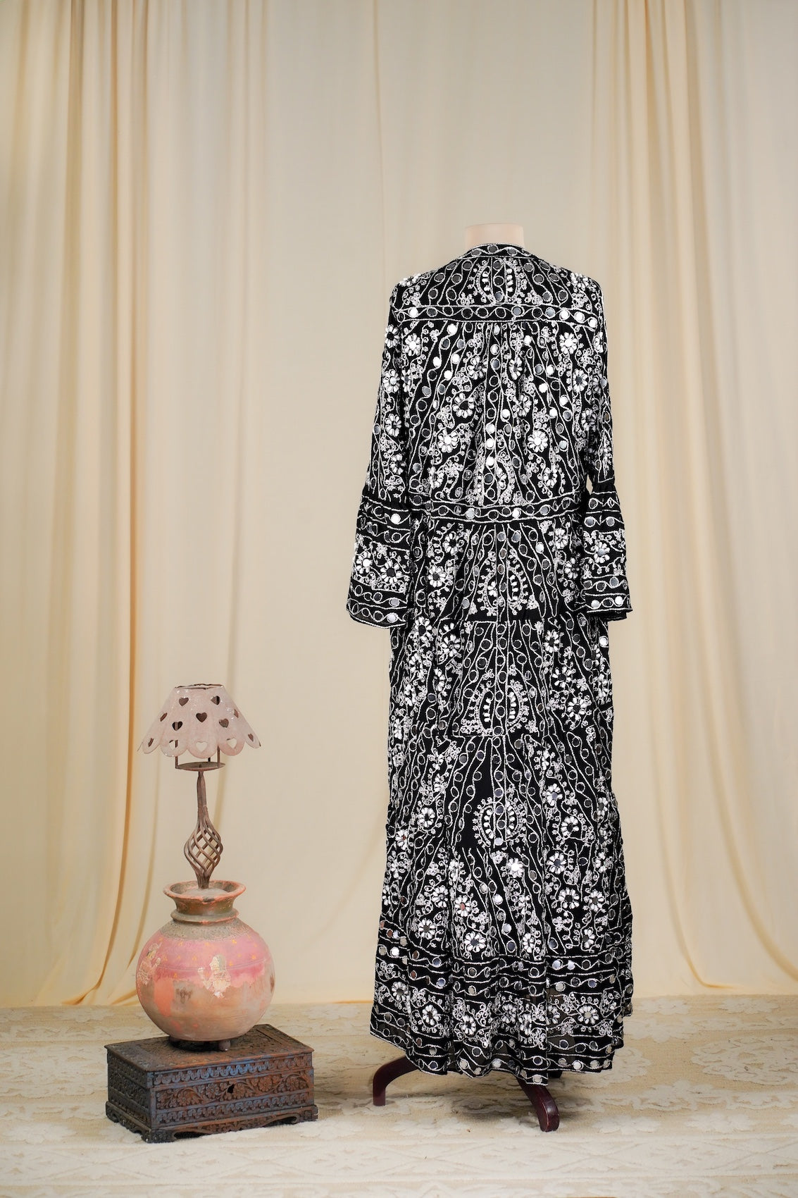 Black-Cream Nuri Long Tunic