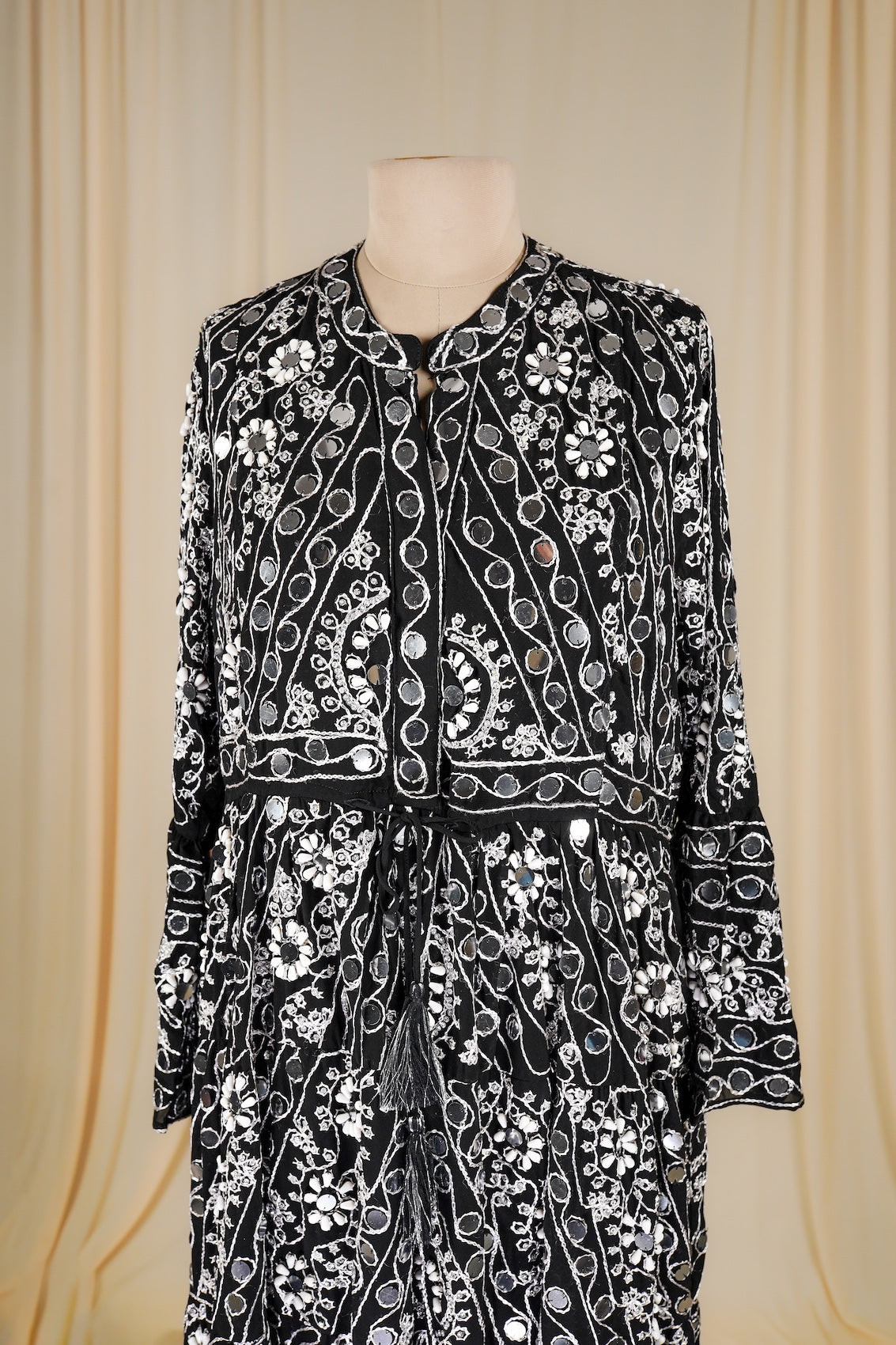 Black-Cream Nuri Long Tunic