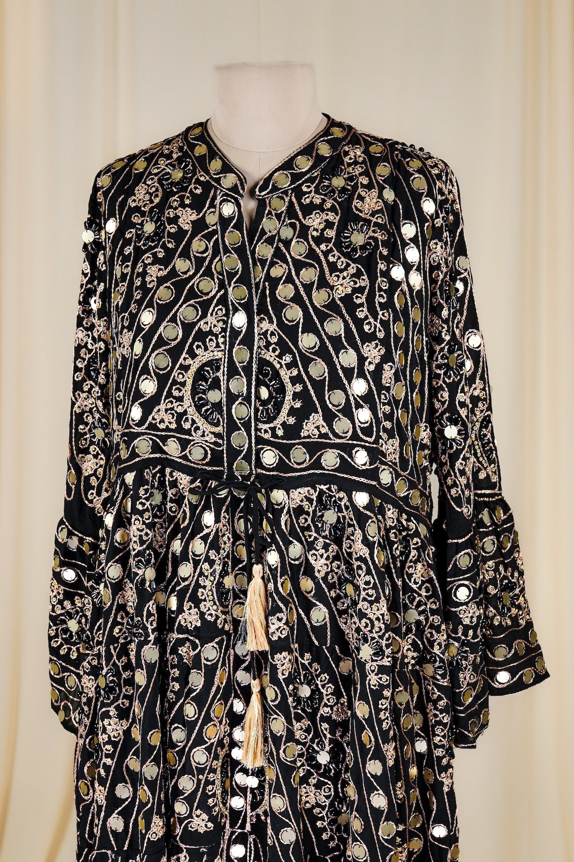 Black-Gold Nuri Long Tunic