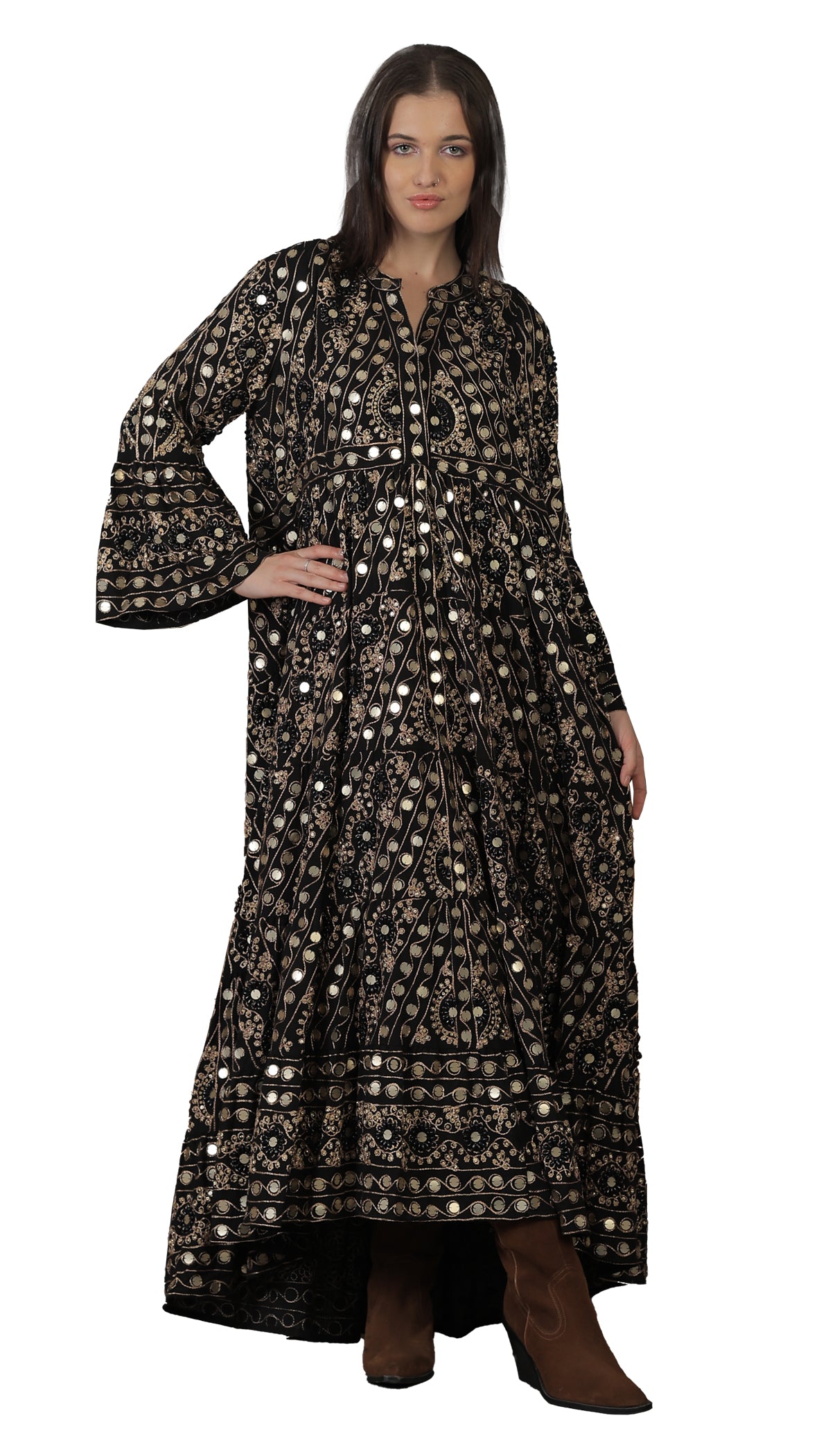 Black-Gold Nuri Long Tunic