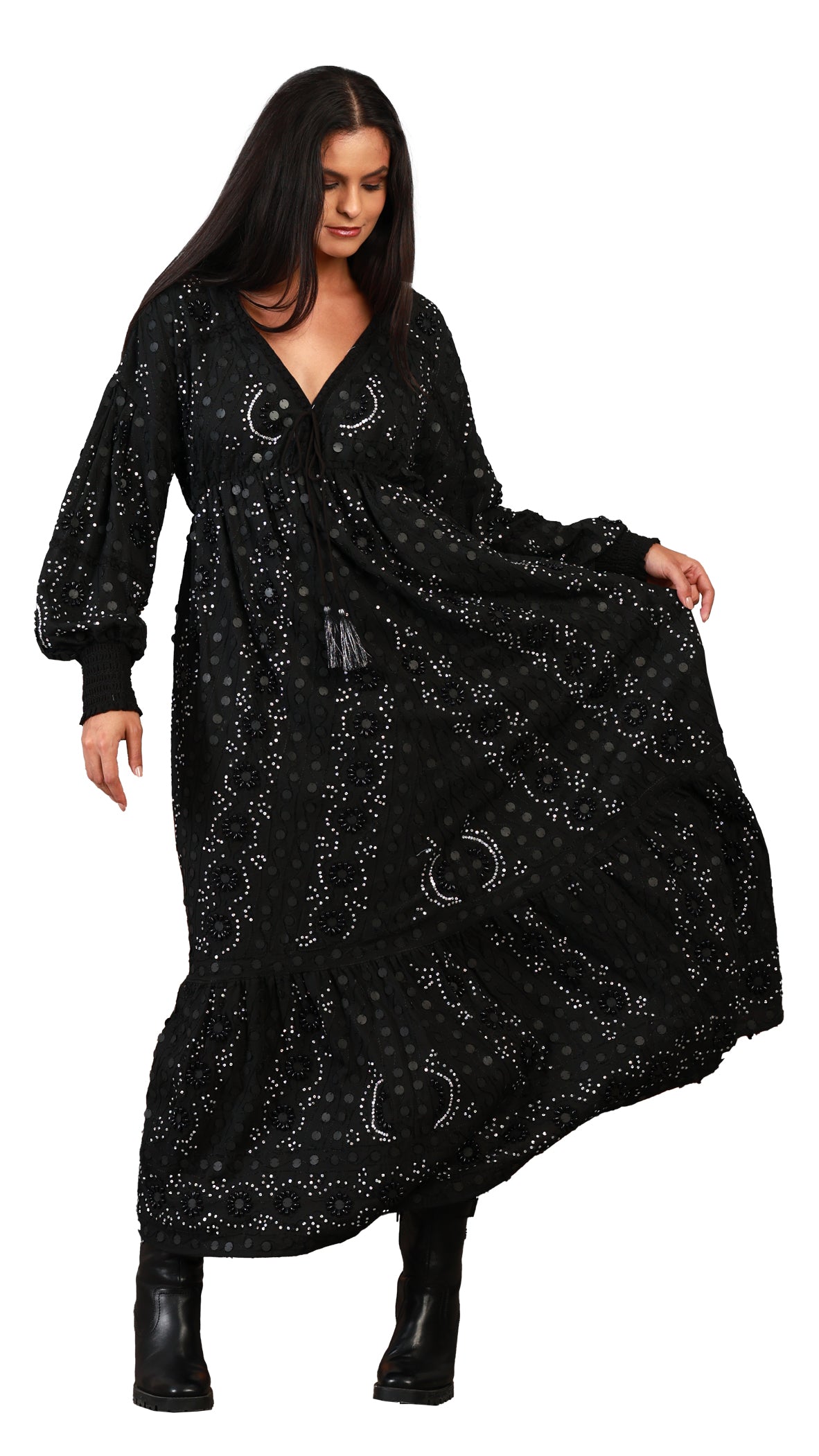 Black Nuri Maxi Dress
