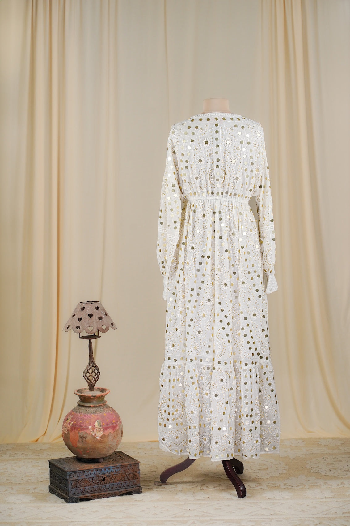 Cream Nuri Maxi Dress