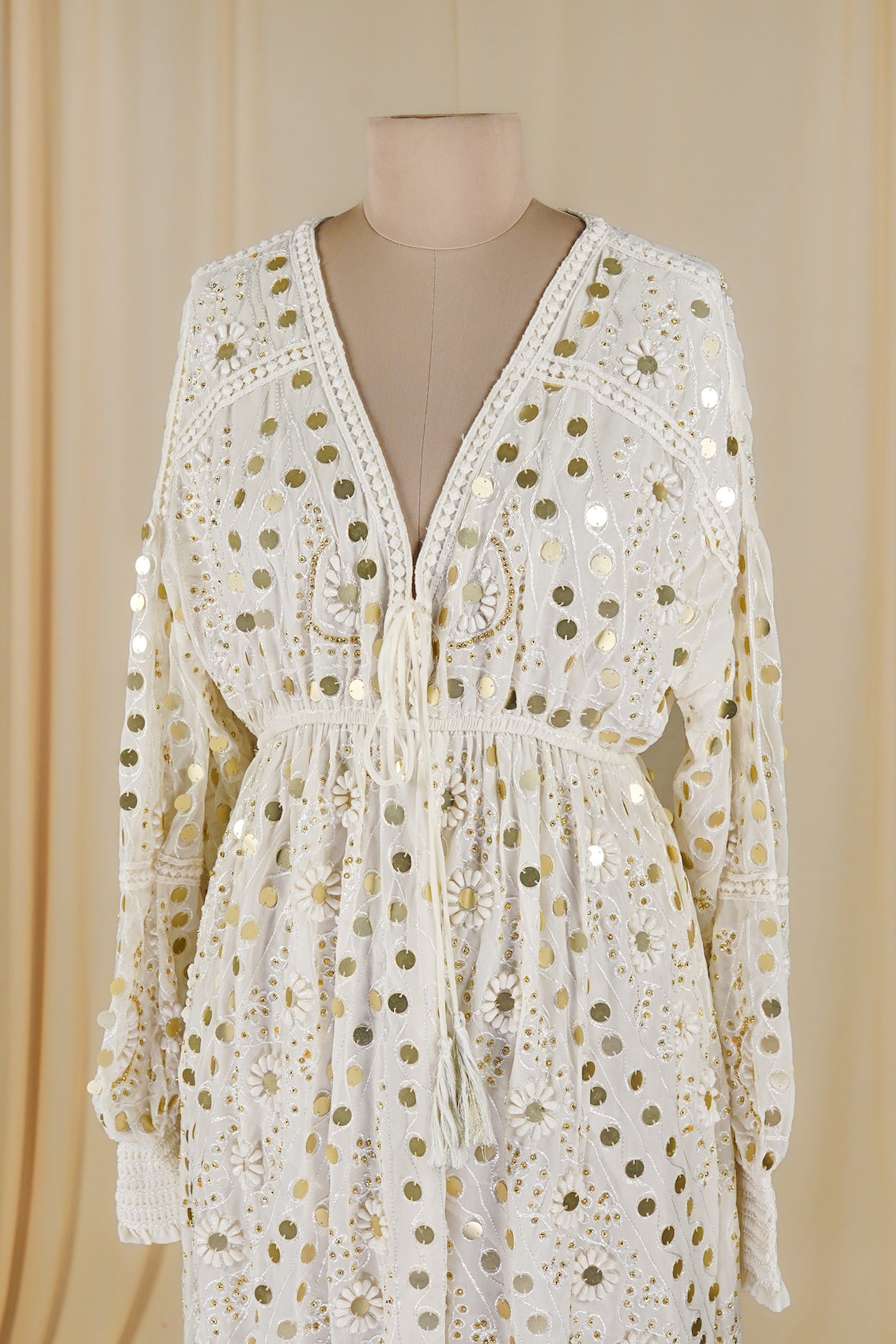 Cream Nuri Maxi Dress