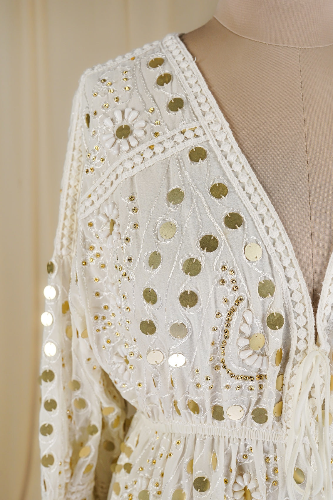 Cream Nuri Maxi Dress