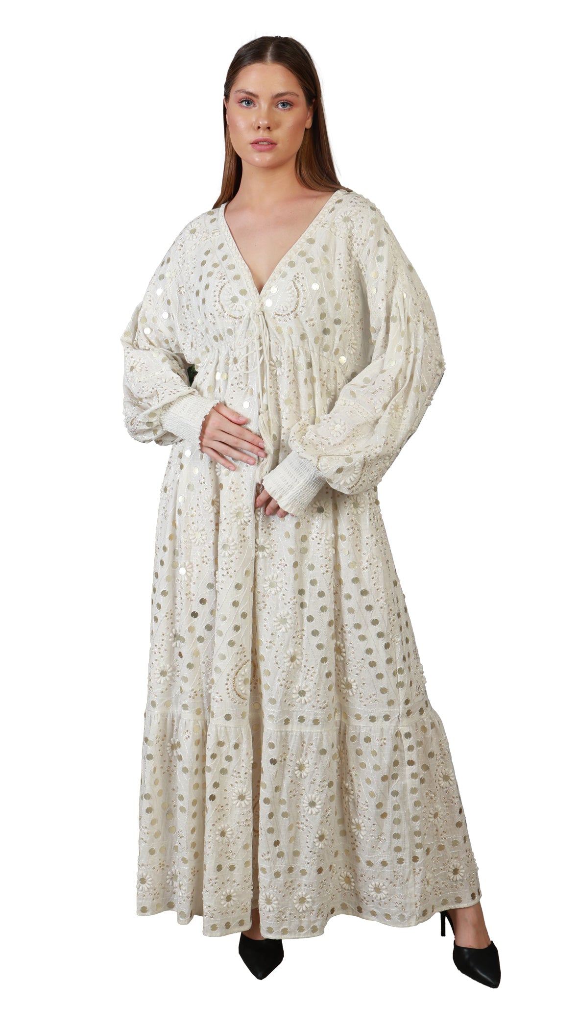 Cream Nuri Maxi Dress