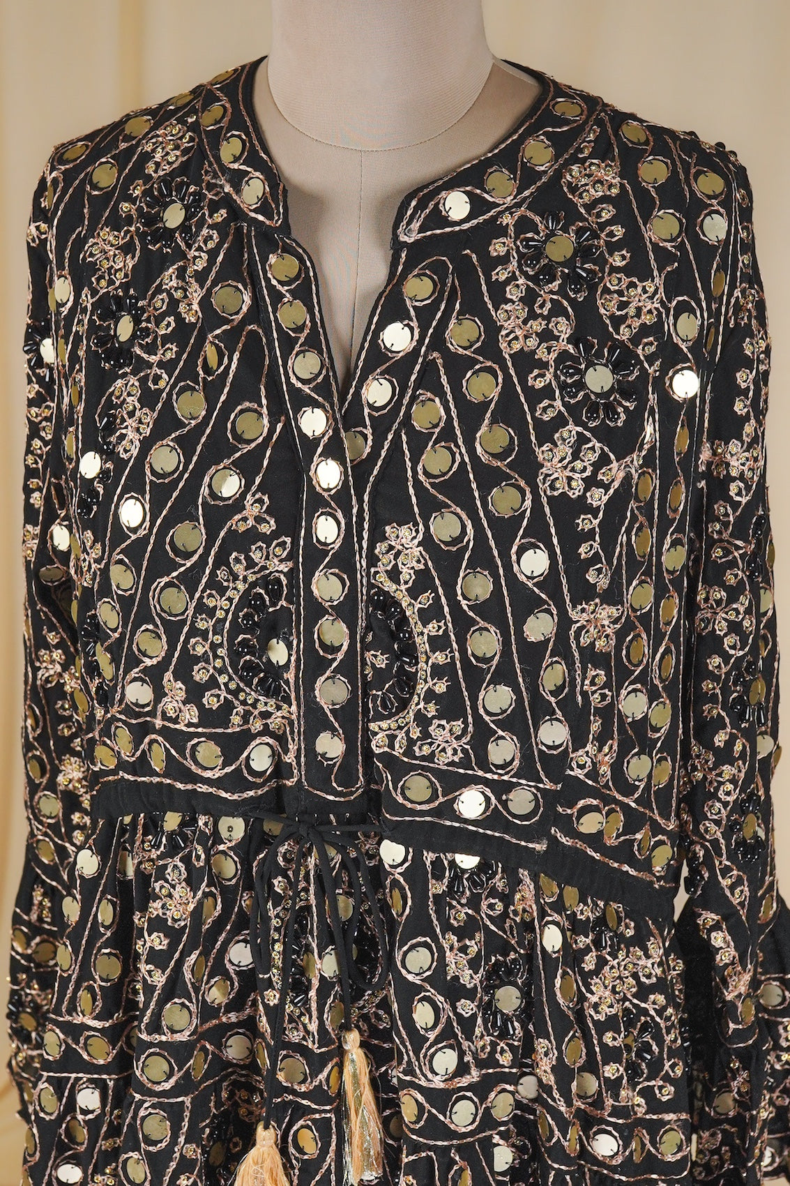 Black-Gold Nuri Tunic