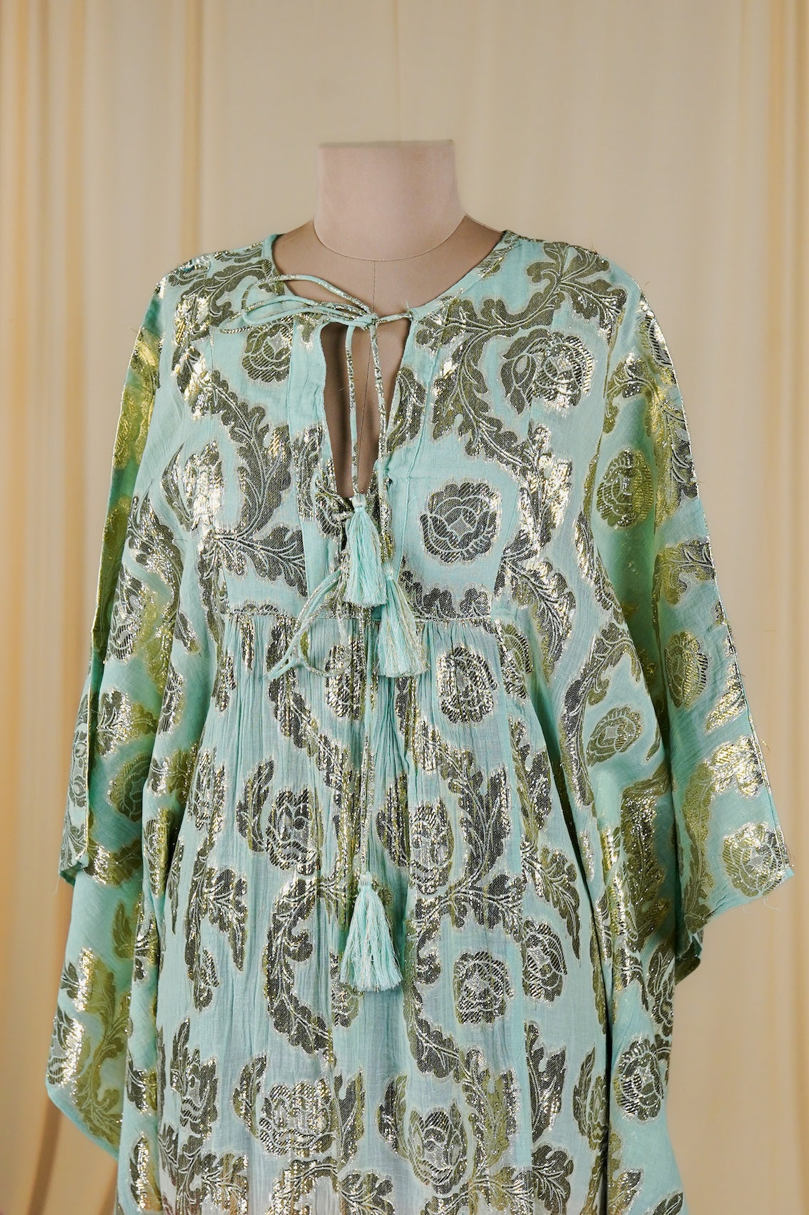 Aqua-Beige Ombre Kaftan