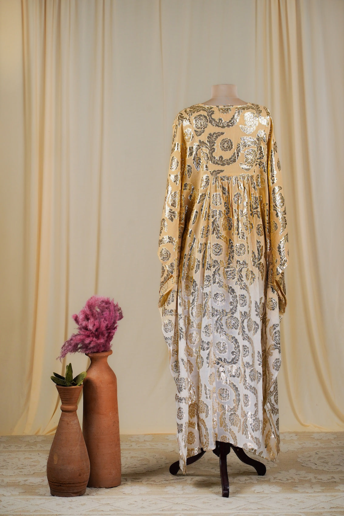 Beige-Cream Ombre Kaftan
