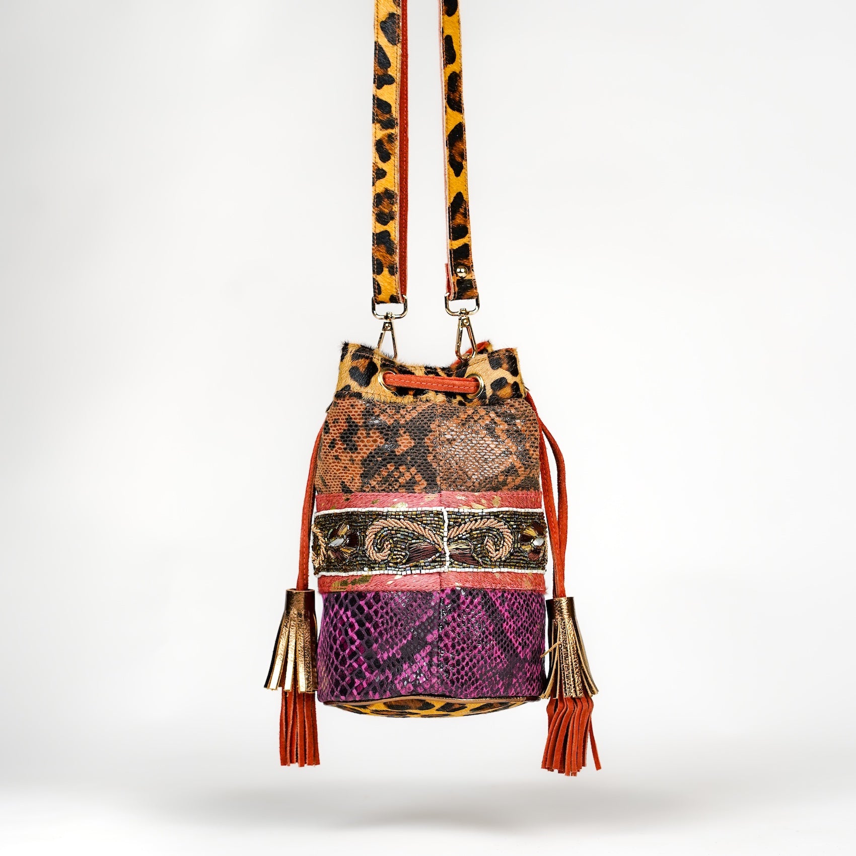 Peach Panthera Bucket Bag