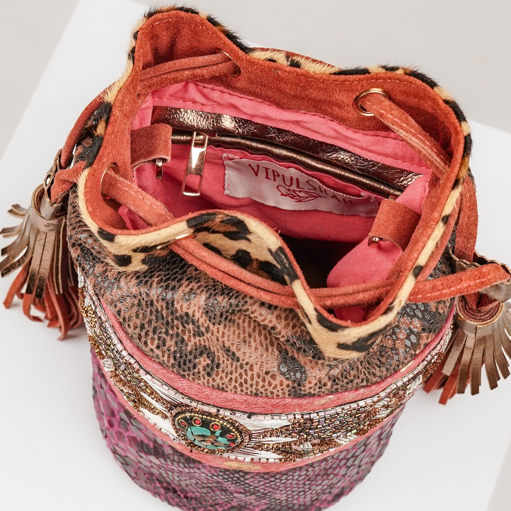 Peach Panthera Bucket Bag