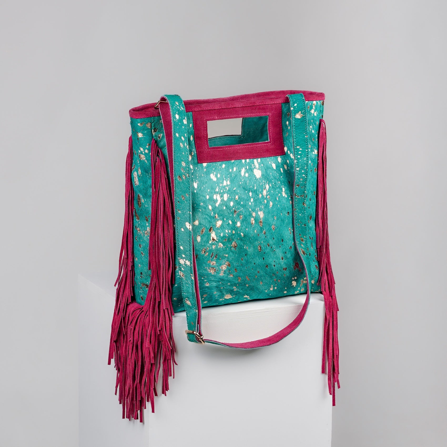 Turquoise Panthera Shoulder Bag